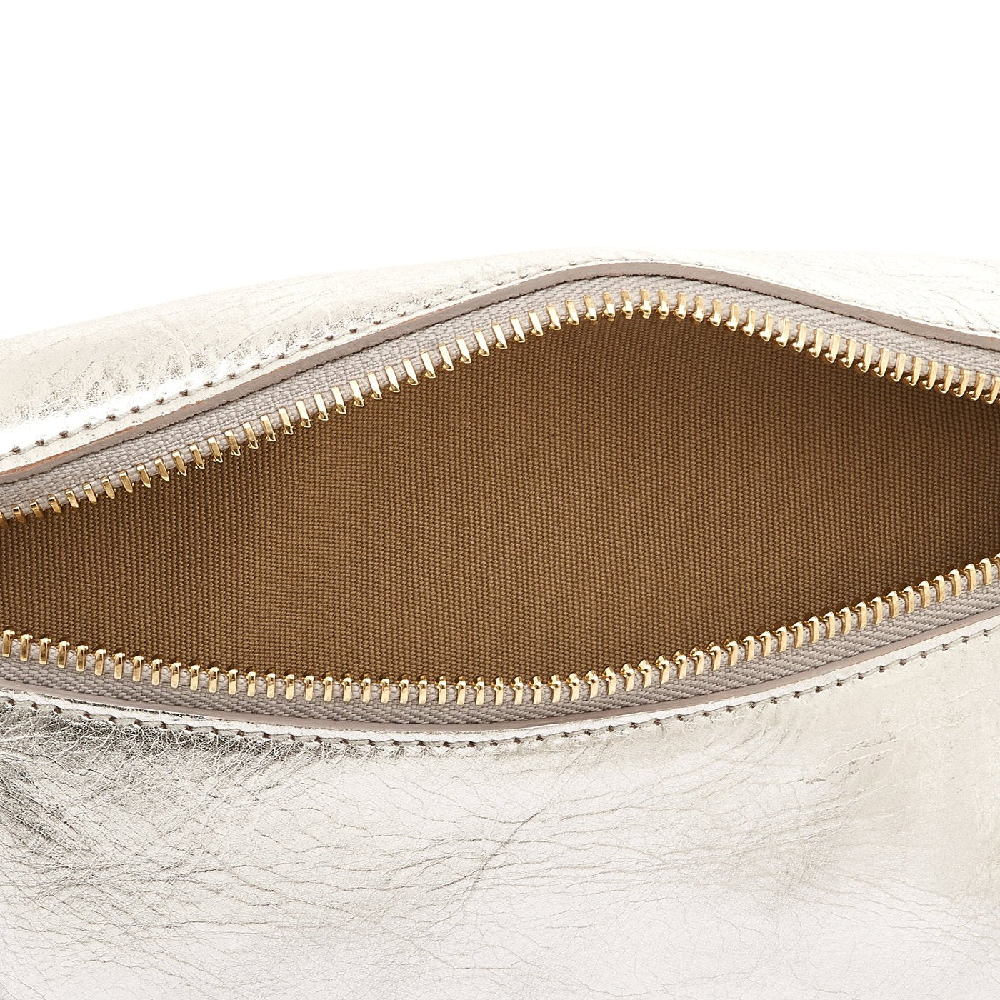 Il Bisonte Oliveta Gürteltasche Leder silber metallic