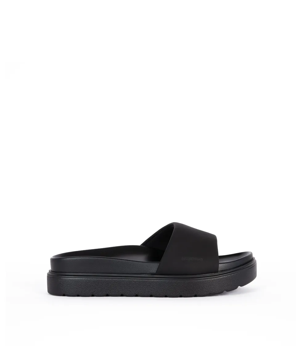 Matt & Nat Toyo Sandalen Schwarz Plateau 5 cm