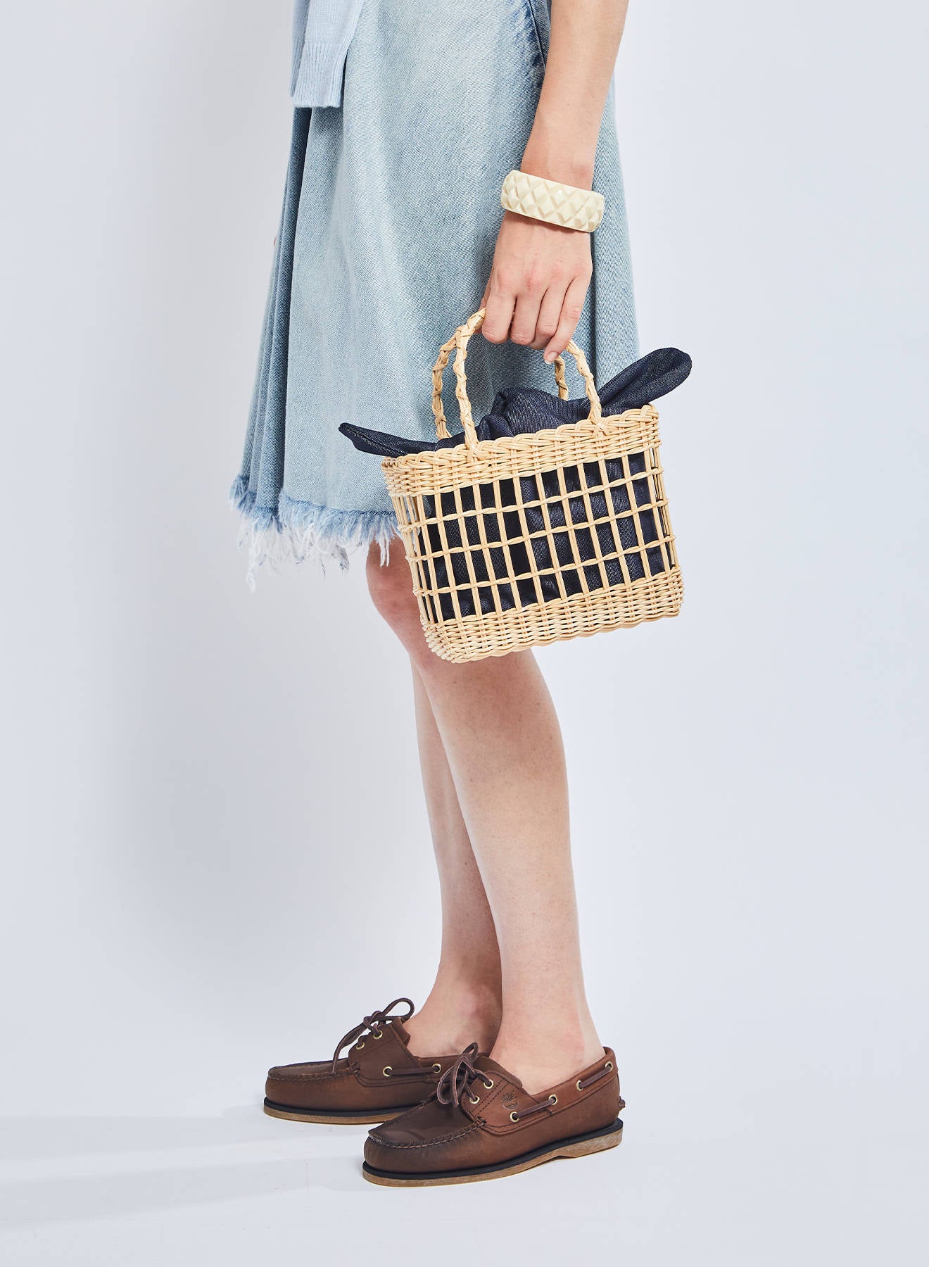 Maria la Rosa Wapiti Basket Square Korb Natural Stroh