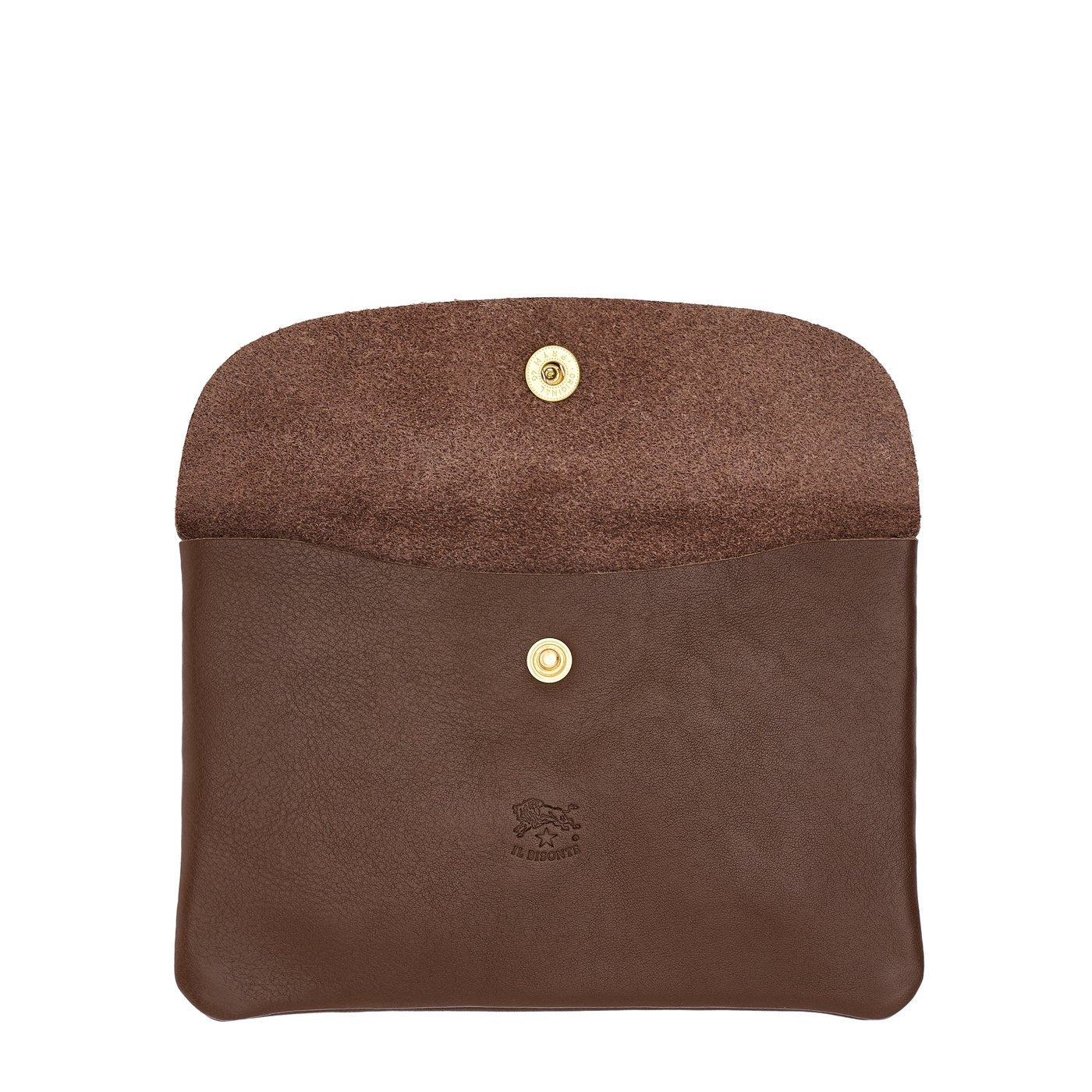 Il Bisonte Bustina Lederpochette tabak Druckknopf