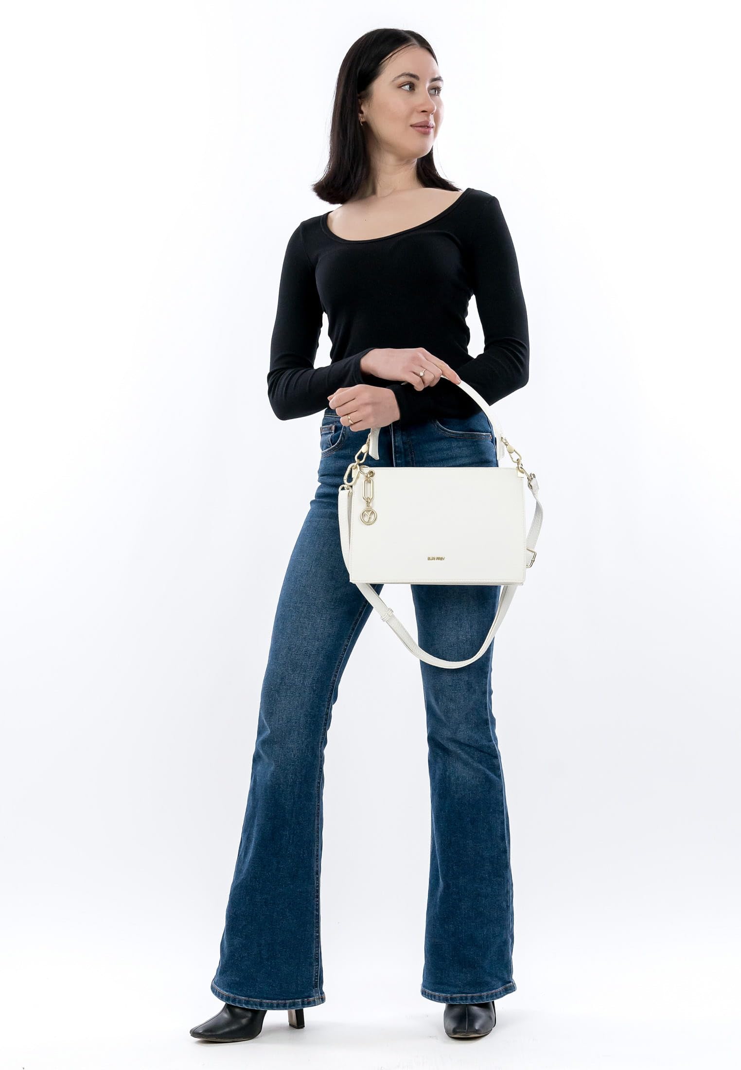 SURI FREY Gwenny Schultertasche White mit Boden