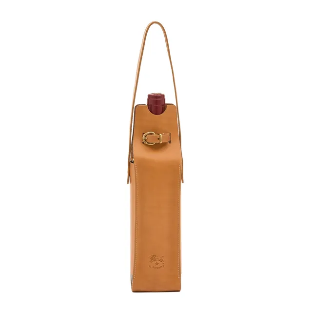 Il Bisonte Home Flaschentasche Vollleder natur