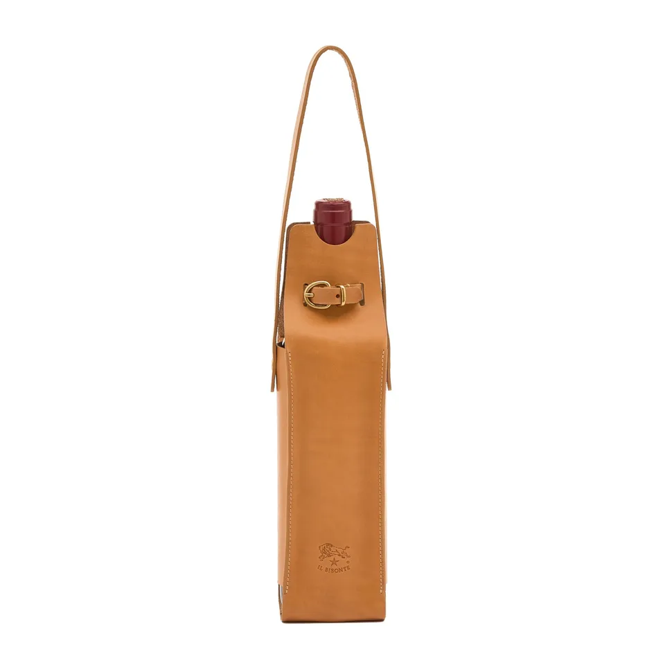 Il Bisonte Home Flaschentasche Vollleder natur