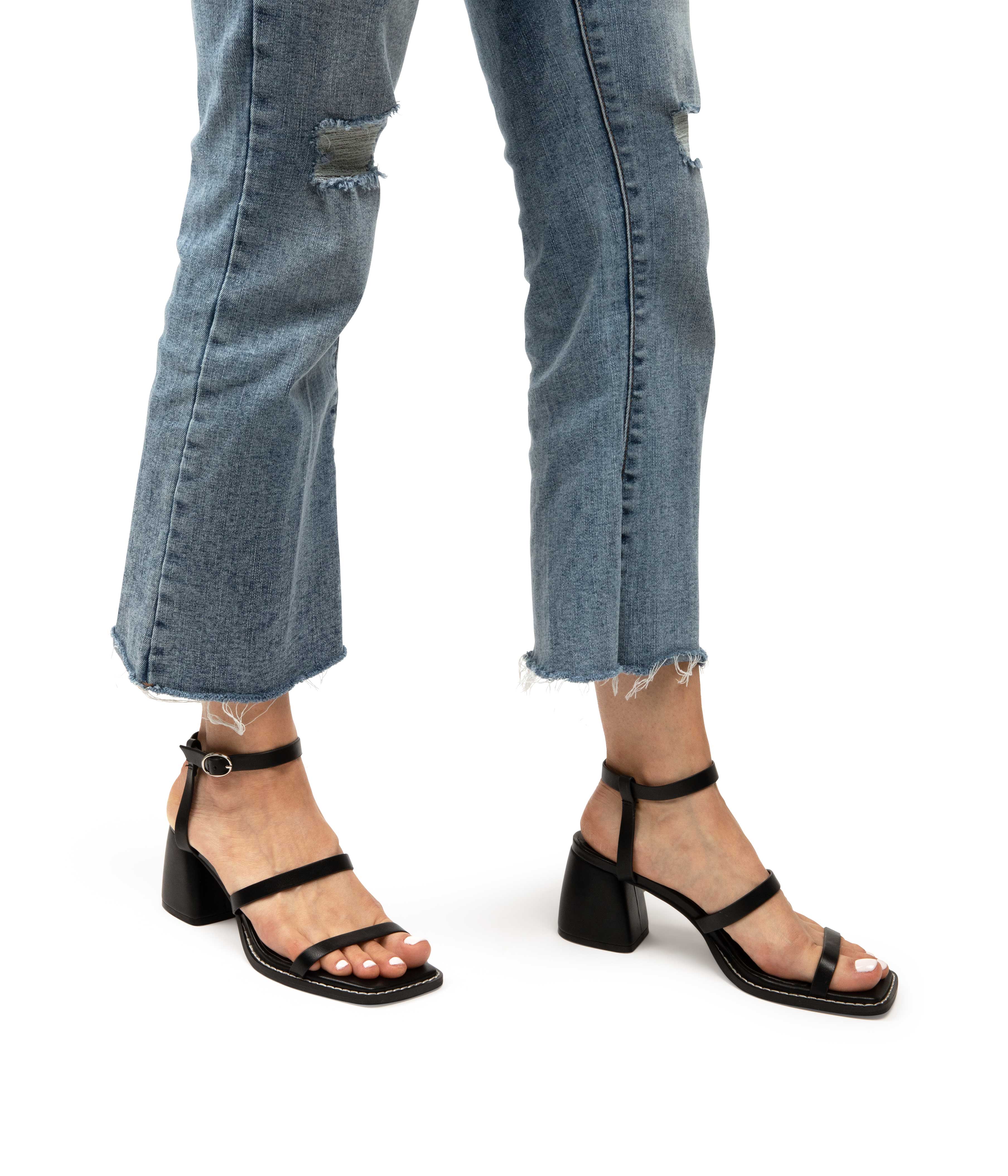 Matt & Nat Sokk Sandalen Schwarz mit Absatz