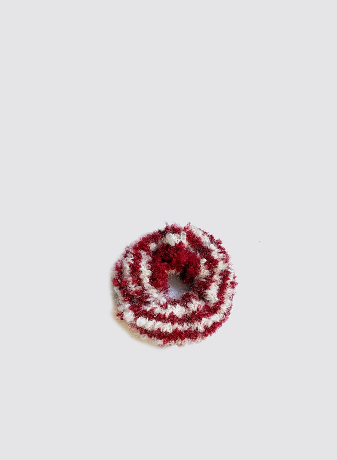 Maria la Rosa Scrunchie Boucle Haargummi Zuckerblau Wolle