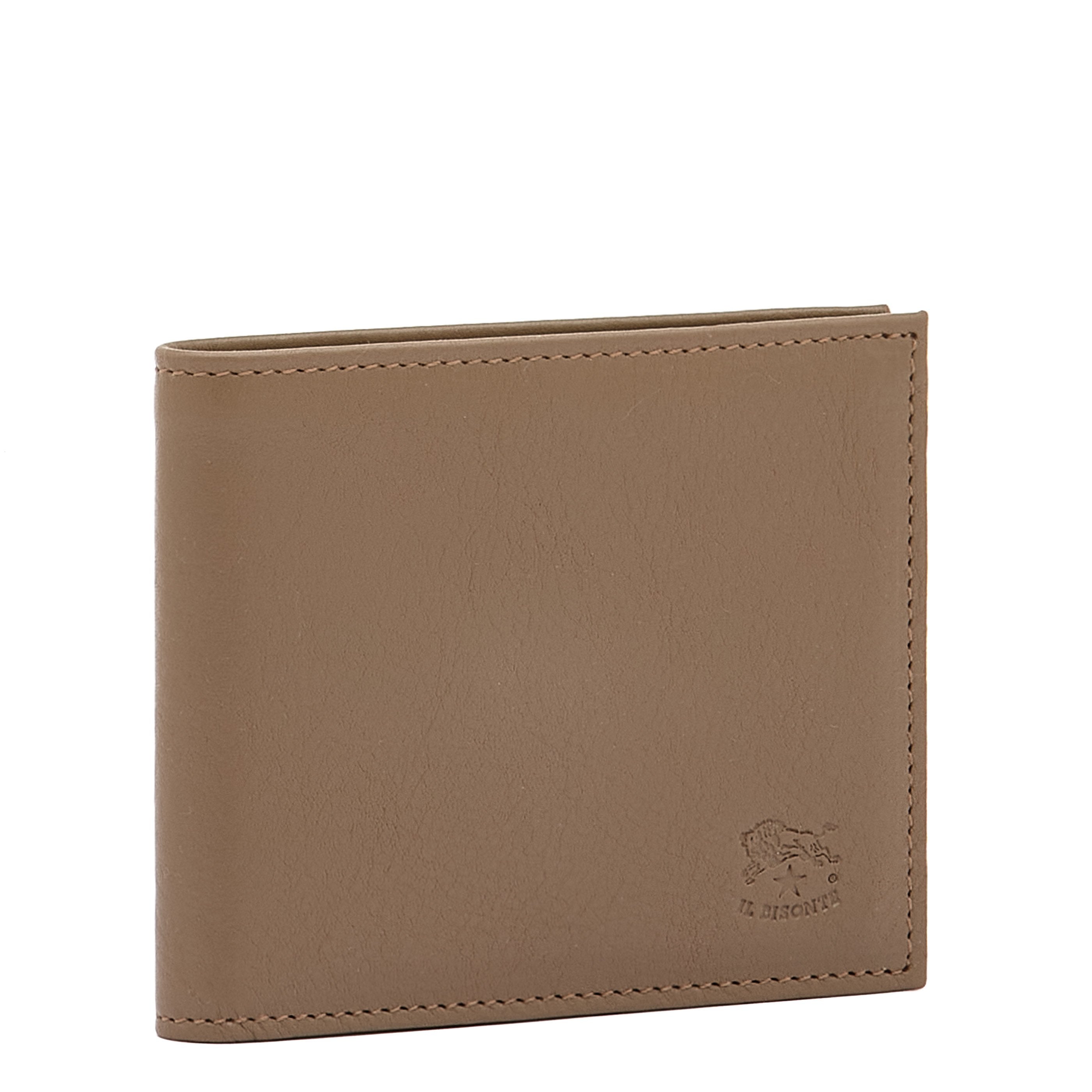 Il Bisonte Feniglia Bifold Geldbörse Tortora Vollleder
