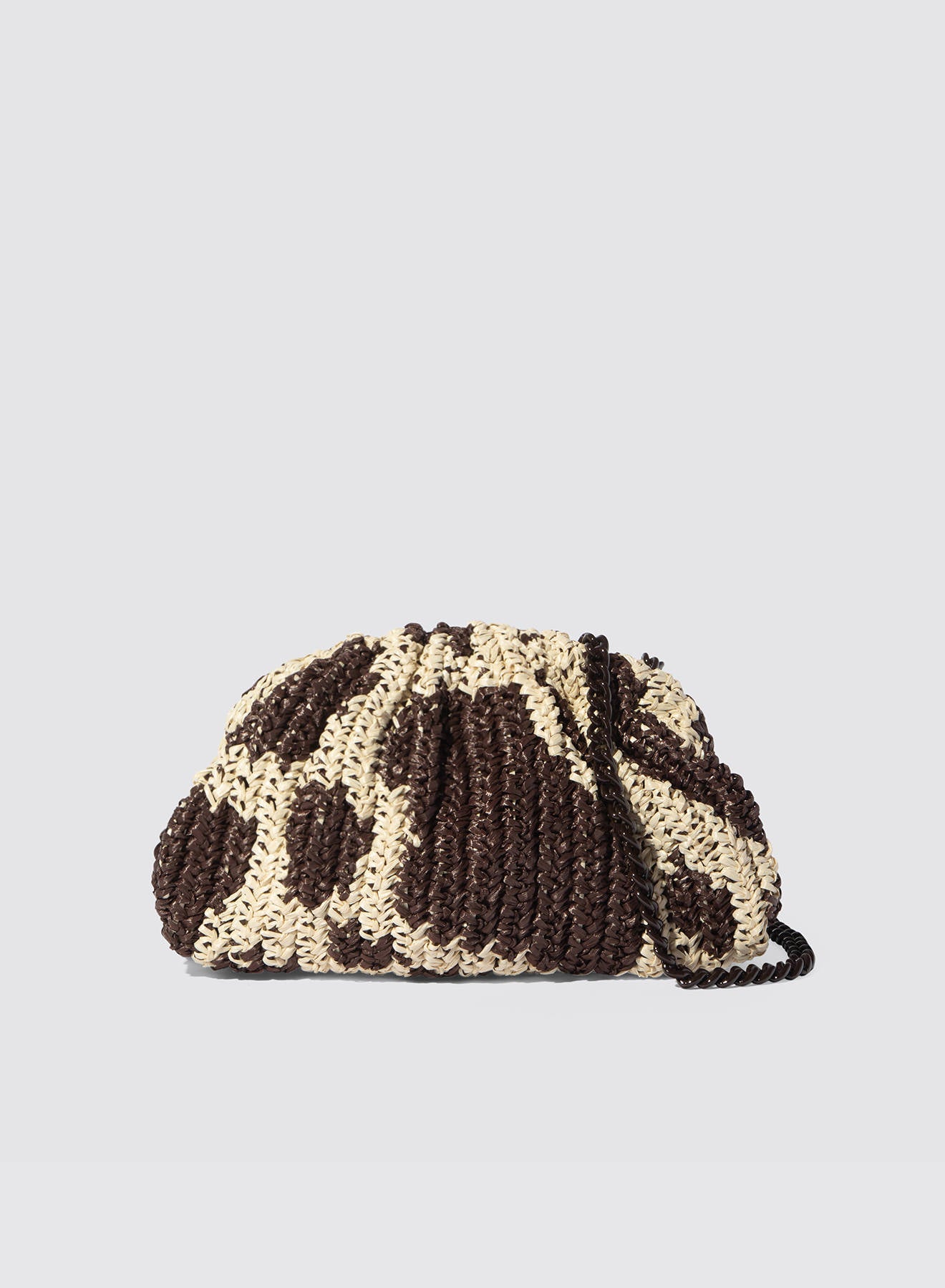 Maria la Rosa Americana Crochet Tasche Schwarz Ecru