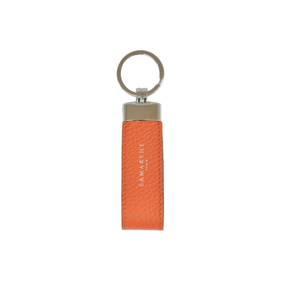 Lamarthe Charms Schlüsselanhänger Orange Narbenleder