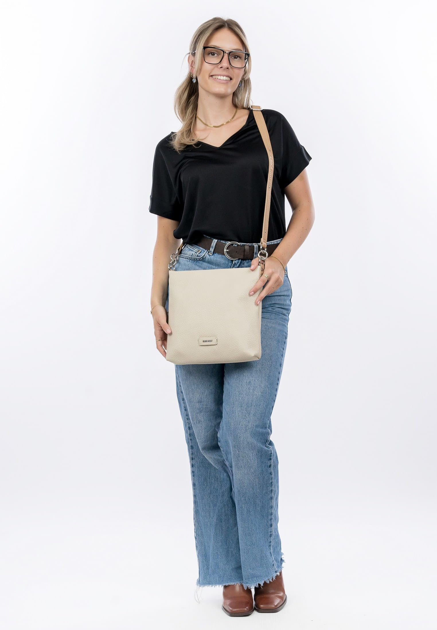 SURI FREY Batty Shoulder Bag Schultertasche Beige Zipper