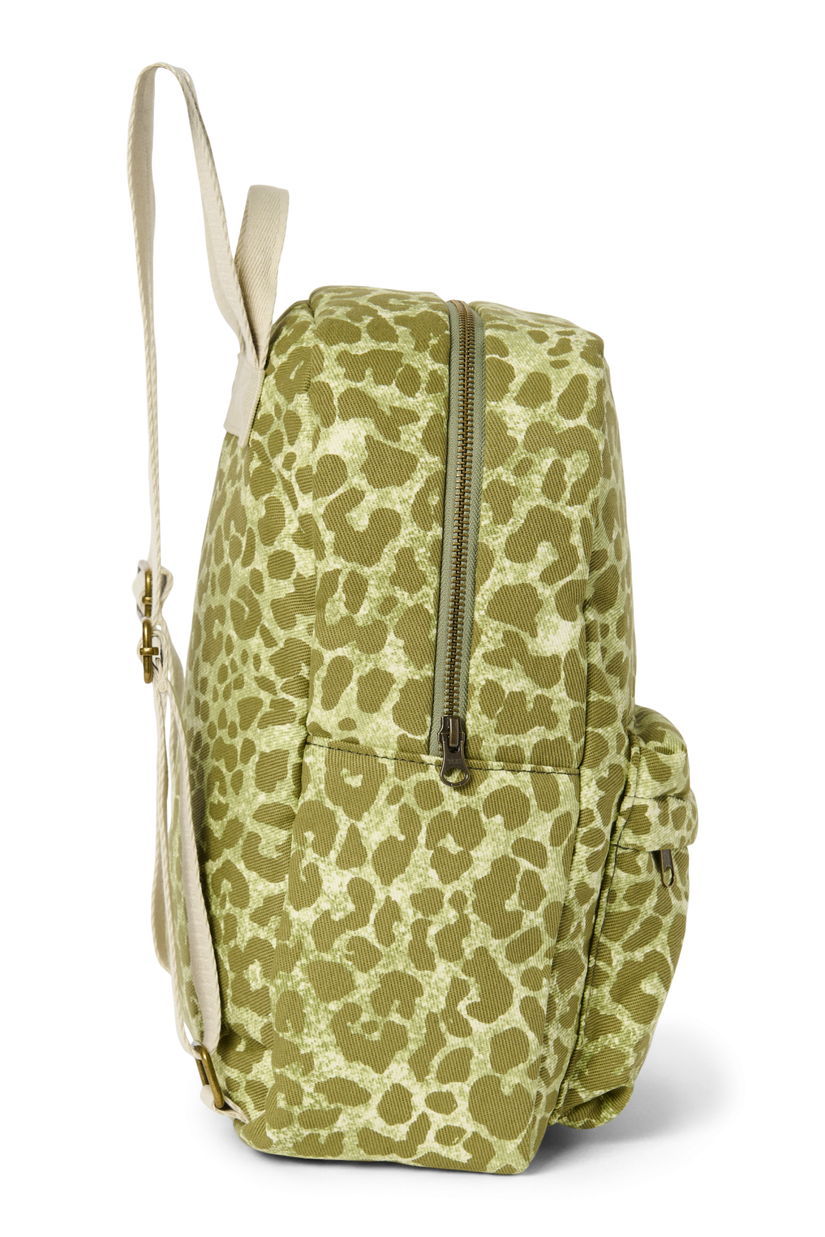 Studio Noos Cotton Midi Rucksack Green Leopard Baumwolle