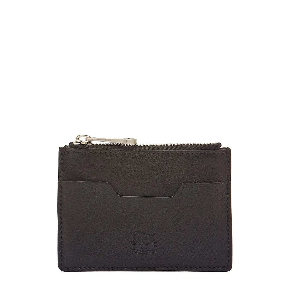 Il Bisonte Cestello Kartenetui Schwarz Vintage-Leder