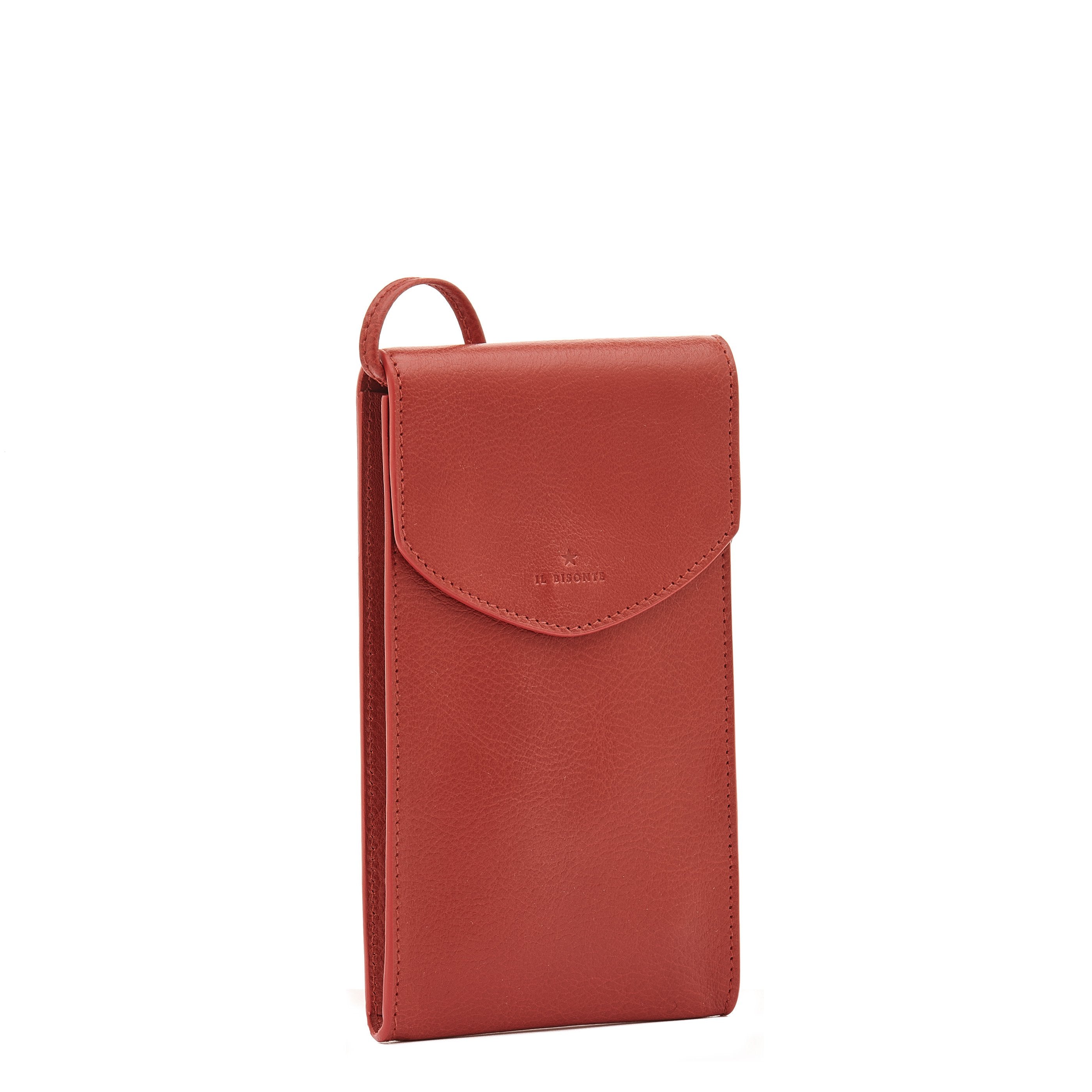 Il Bisonte Bigallo Handytasche Vollleder Rot Damen Umhänge