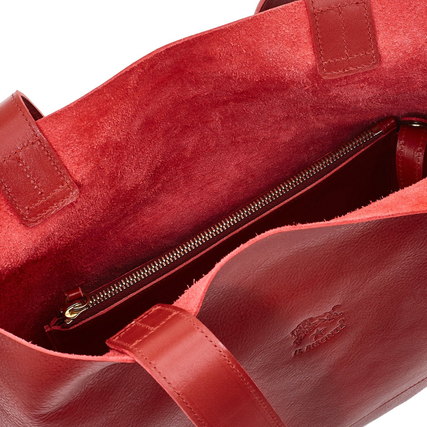 Il Bisonte Talamone Shopper Damen Rot Vollleder