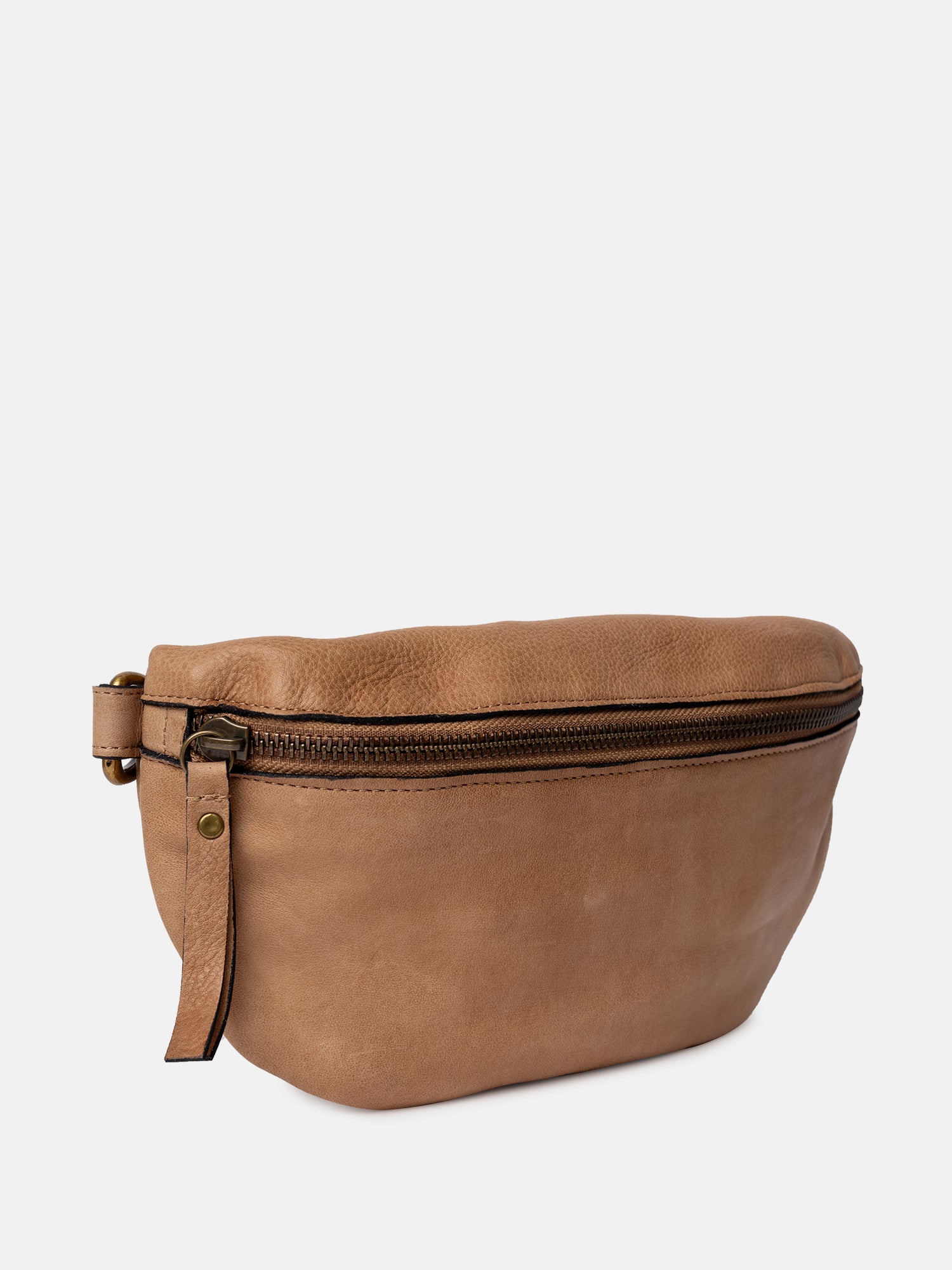 RE:DESIGNED Gisela Bauchtasche Taupe Vollleder verstellbar