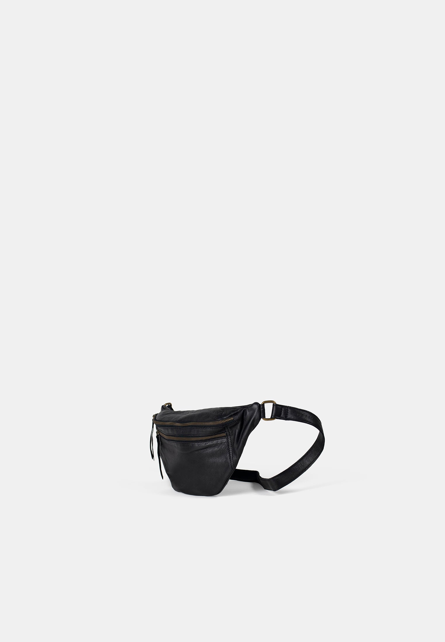 RE:DESIGNED Faust Urban Bauchtasche Schwarz Vollleder