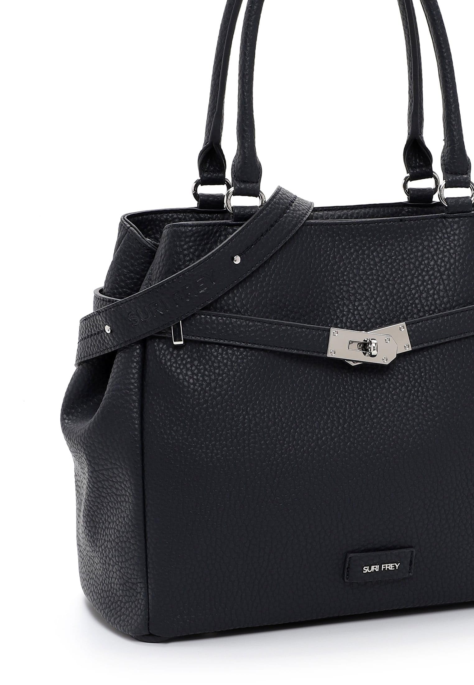 SURI FREY Leony Cityshopper M Handtasche Blau genarbt