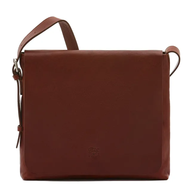 Il Bisonte Brolio Messenger Umhängetasche sepia Leder