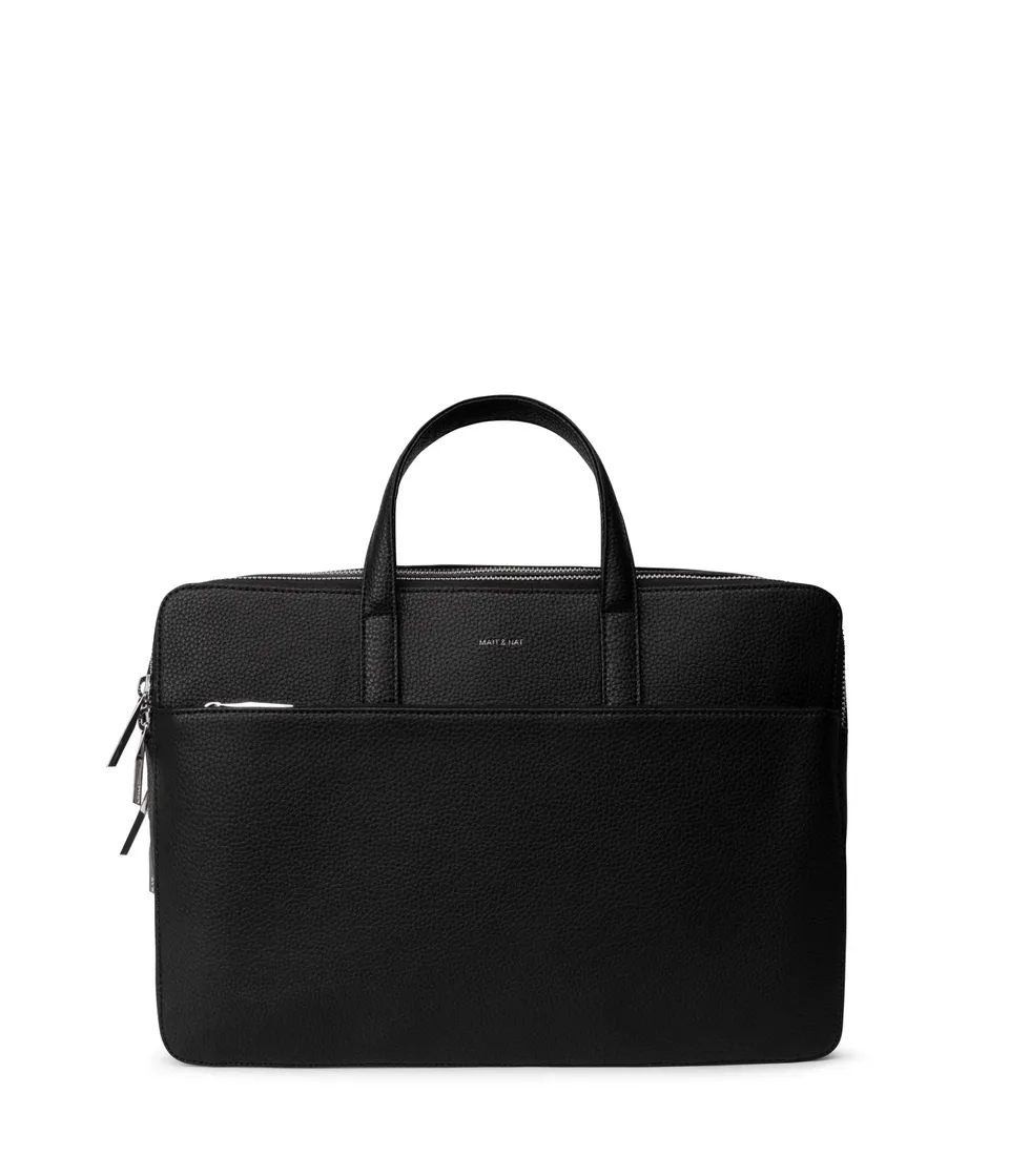 Matt & Nat TOM Aktentasche schwarz Grain 15 Zoll