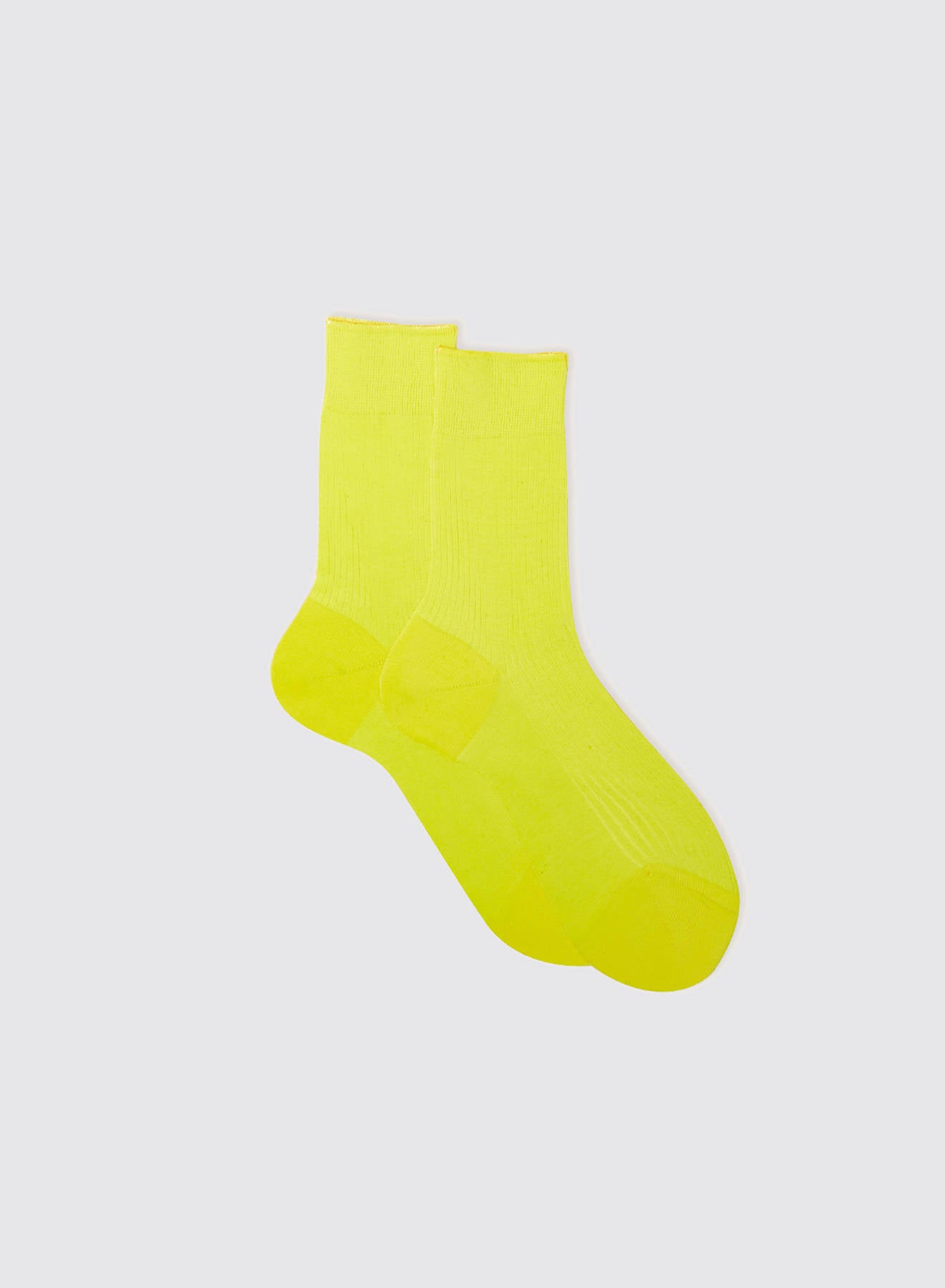 Maria la Rosa One Ribbed Laminated Socken Gold Seide