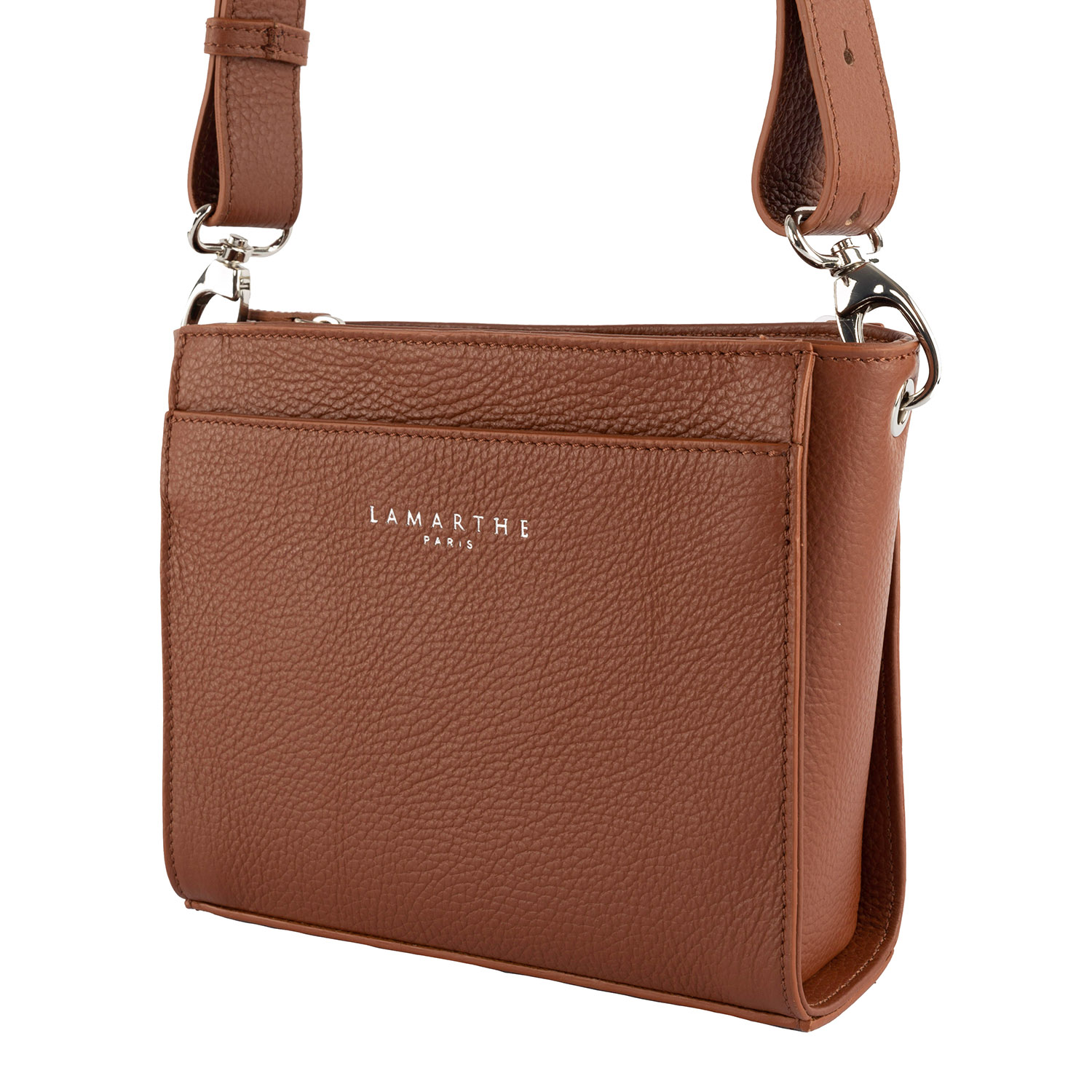 Lamarthe Fidèle Umhängetasche Cognac Vollleder
