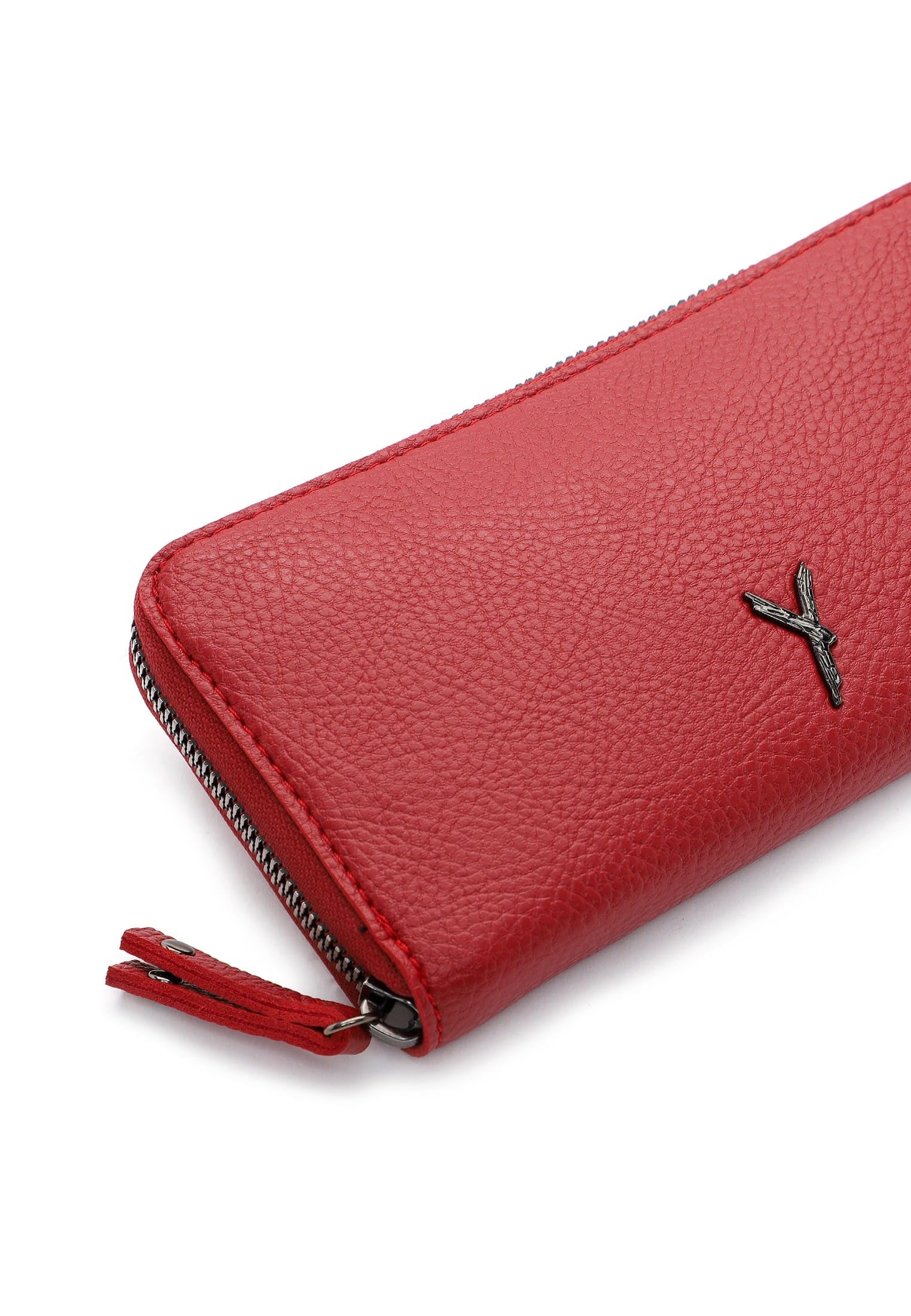 SURI FREY Gitty Zip Around Wallet Geldbörse DarkRed genarbt
