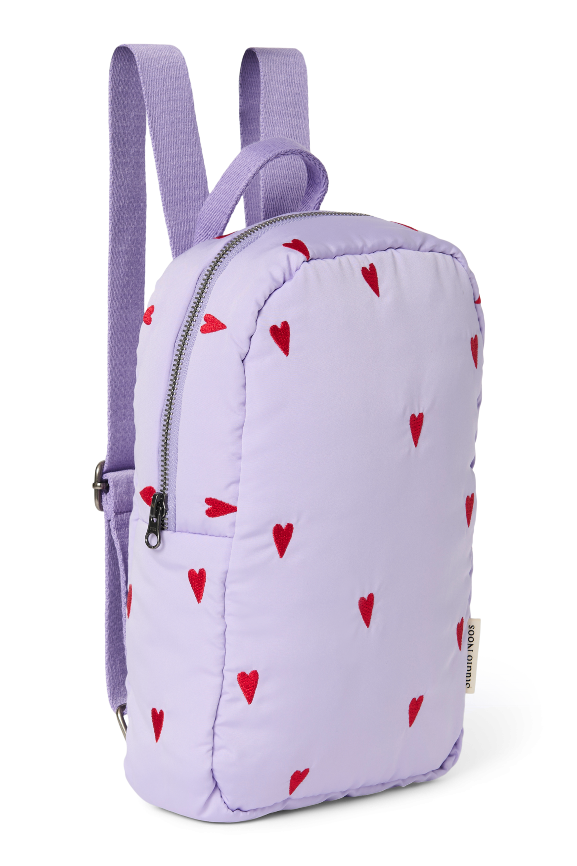 Studio Noos Puffy Mini Rucksack Lila Herzen