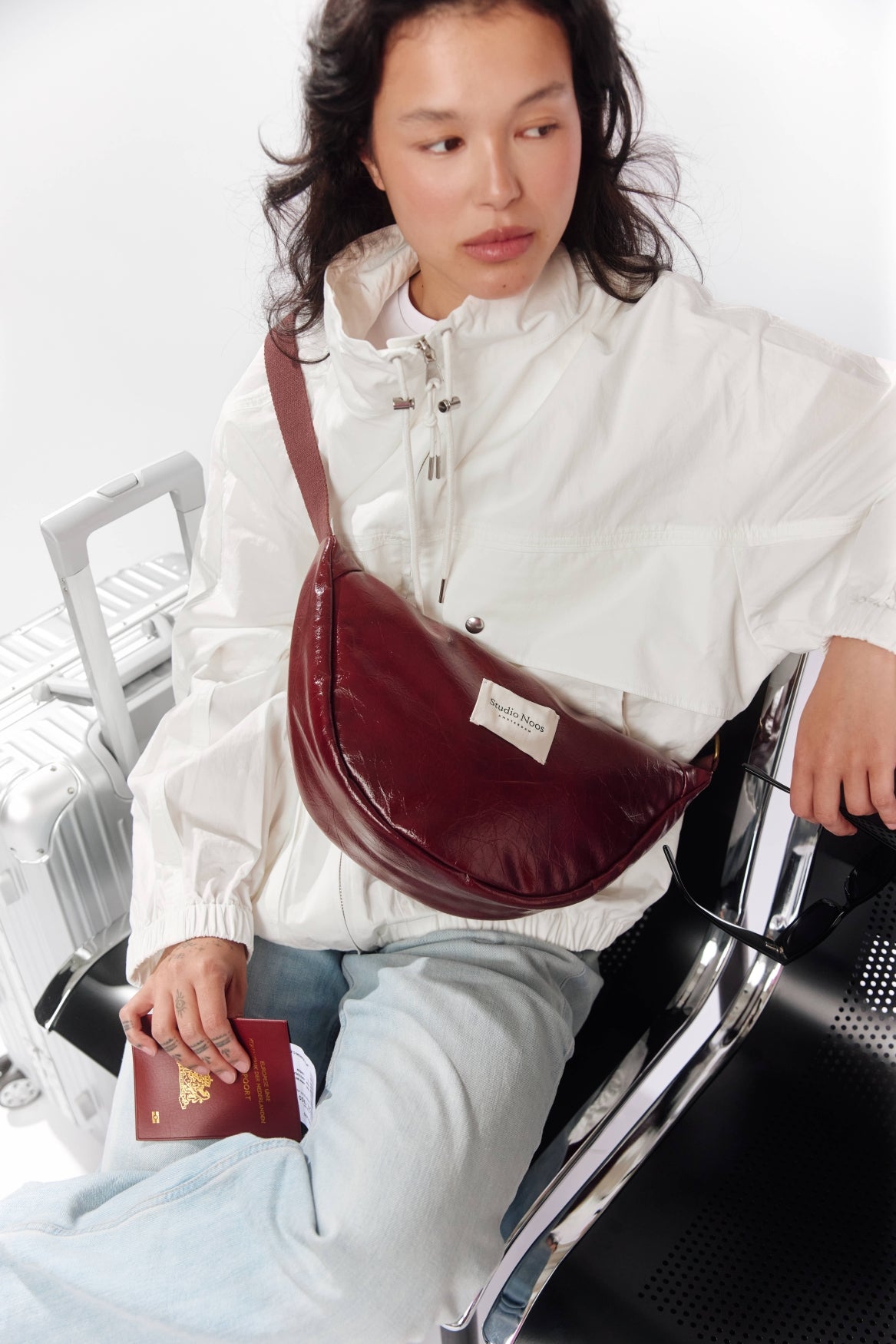 Studio Noos Adult Fanny Pack Bauchtasche burgundy vegan