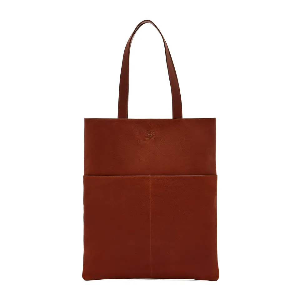 Il Bisonte Oriuolo Shopper Vollleder sepia