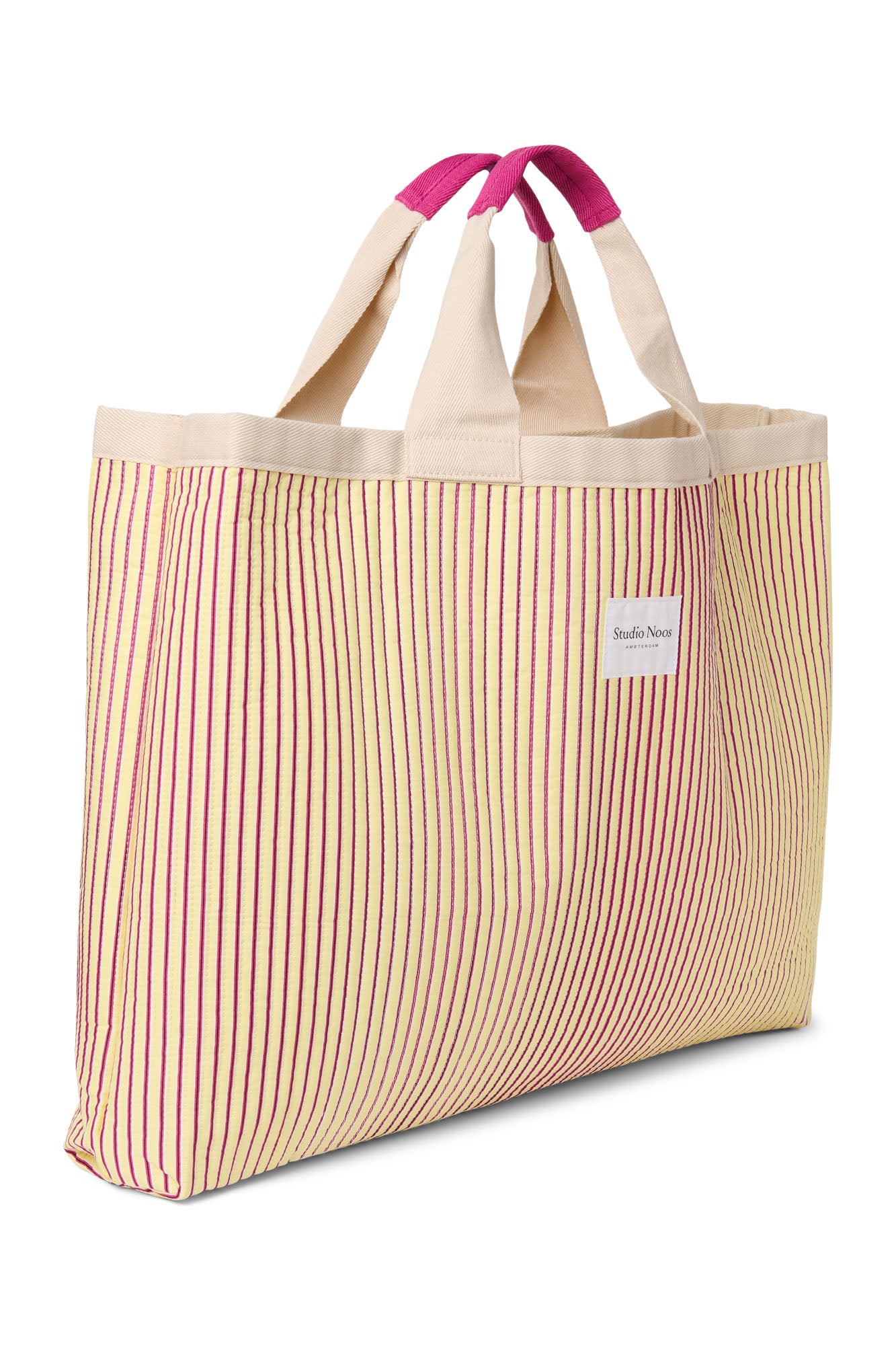 Studio Noos Poplin Striped Beach Bag Strandtasche Butter Yellow