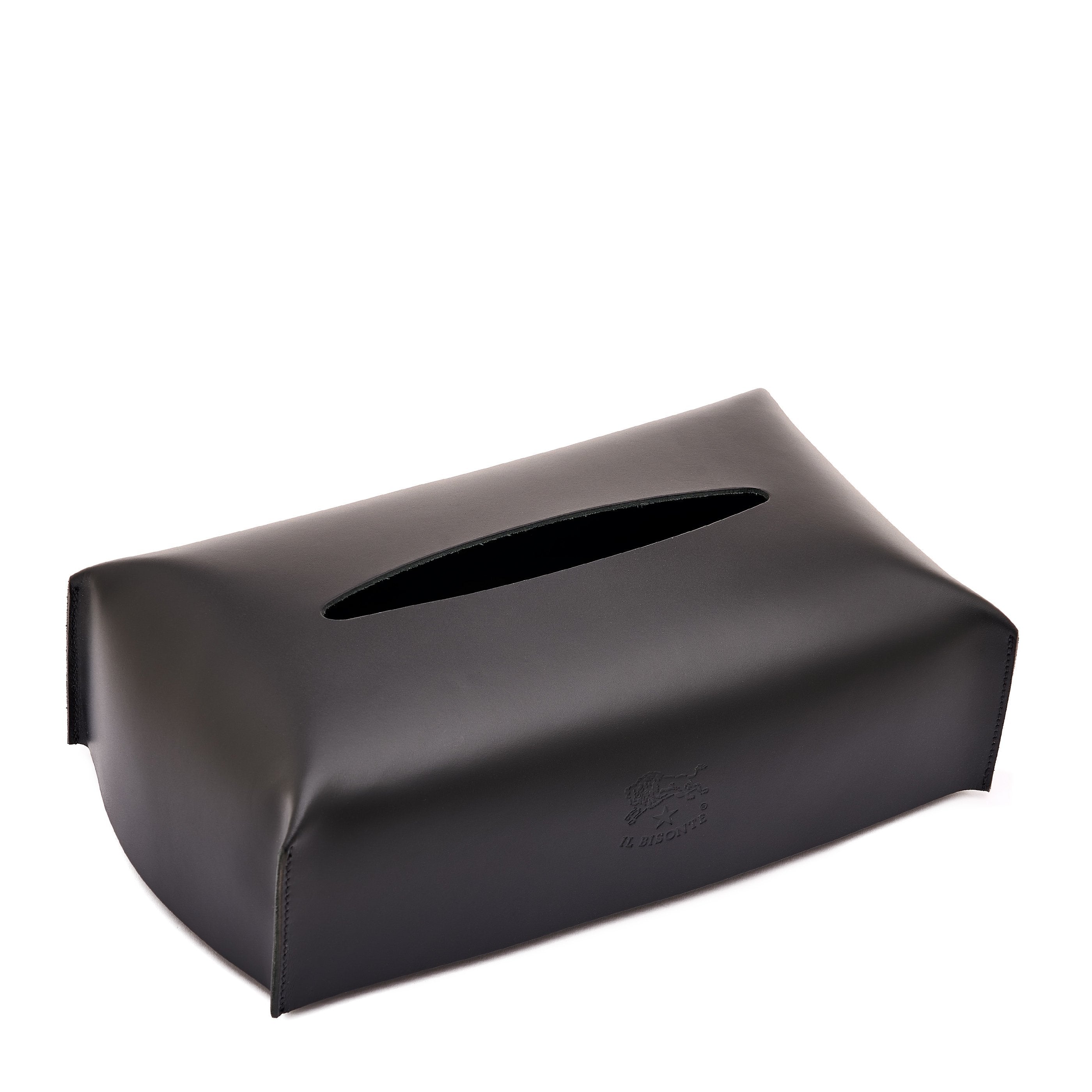 Il Bisonte Home Tissuespender Schwarz Rindsleder