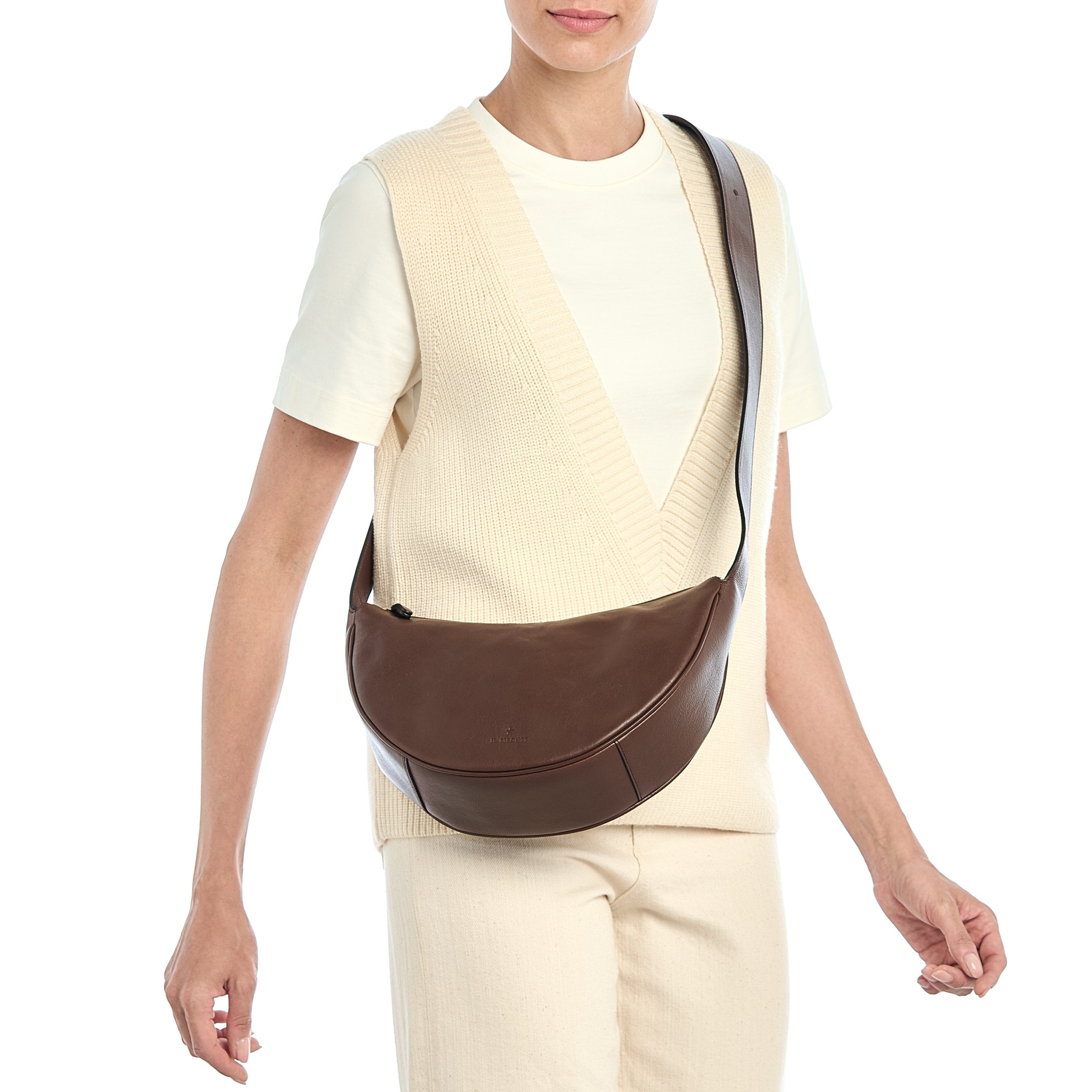 Il Bisonte Oliveta Hobo Tasche Tabakbraun Vollleder