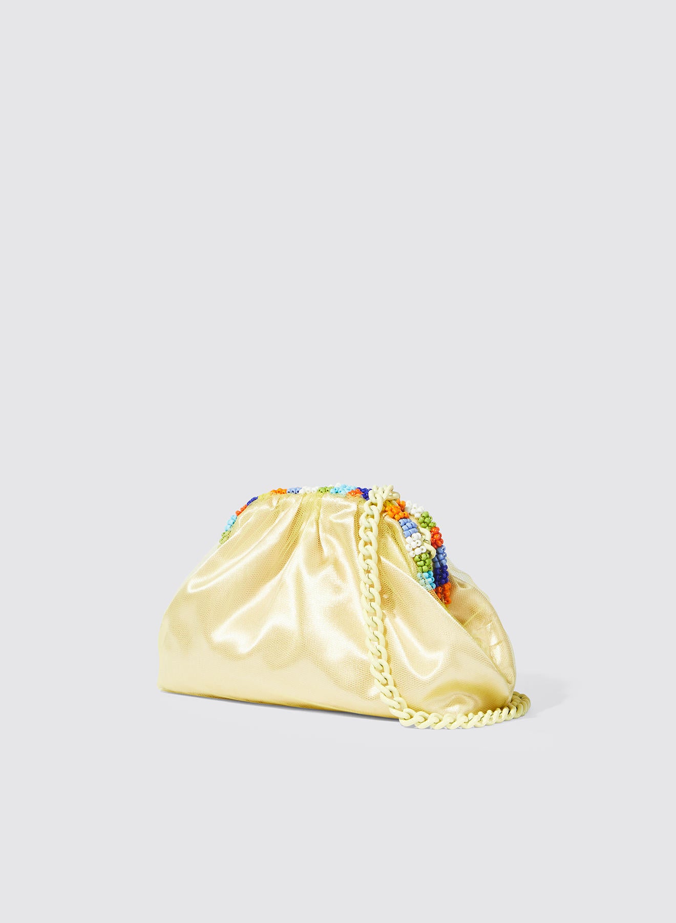 Maria la Rosa Ballet Mini Bag Baby Yellow Satin Clutch