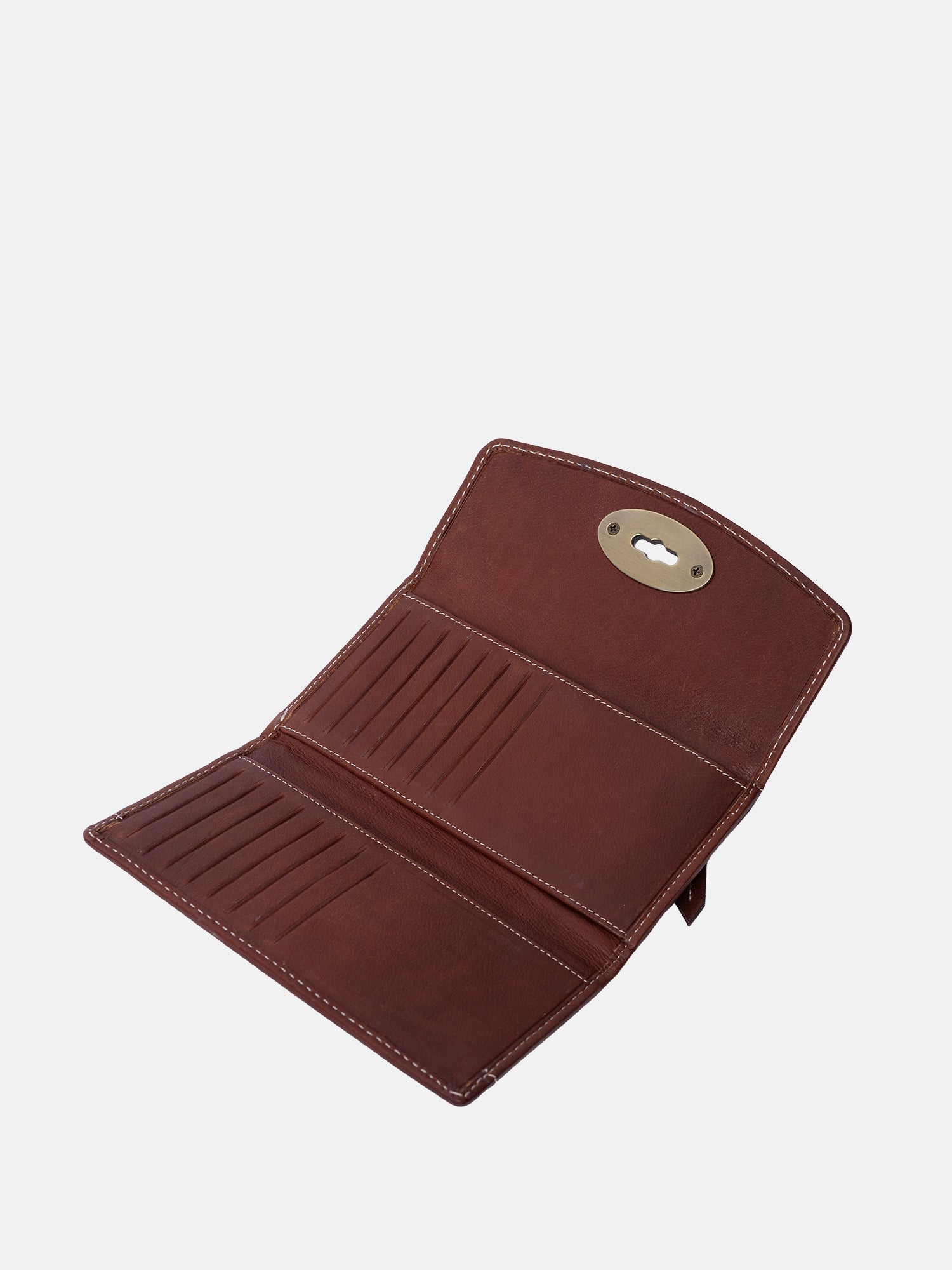 RE:DESIGNED Saya Wallet Big Geldbörse Cognac Vollleder