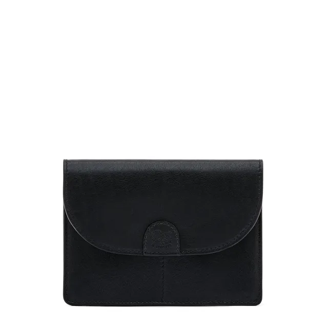 Il Bisonte Linea 1990 Herren-Clutch Schwarz Vollleder
