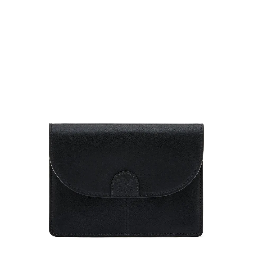 Il Bisonte Linea 1990 Herren-Clutch Schwarz Vollleder