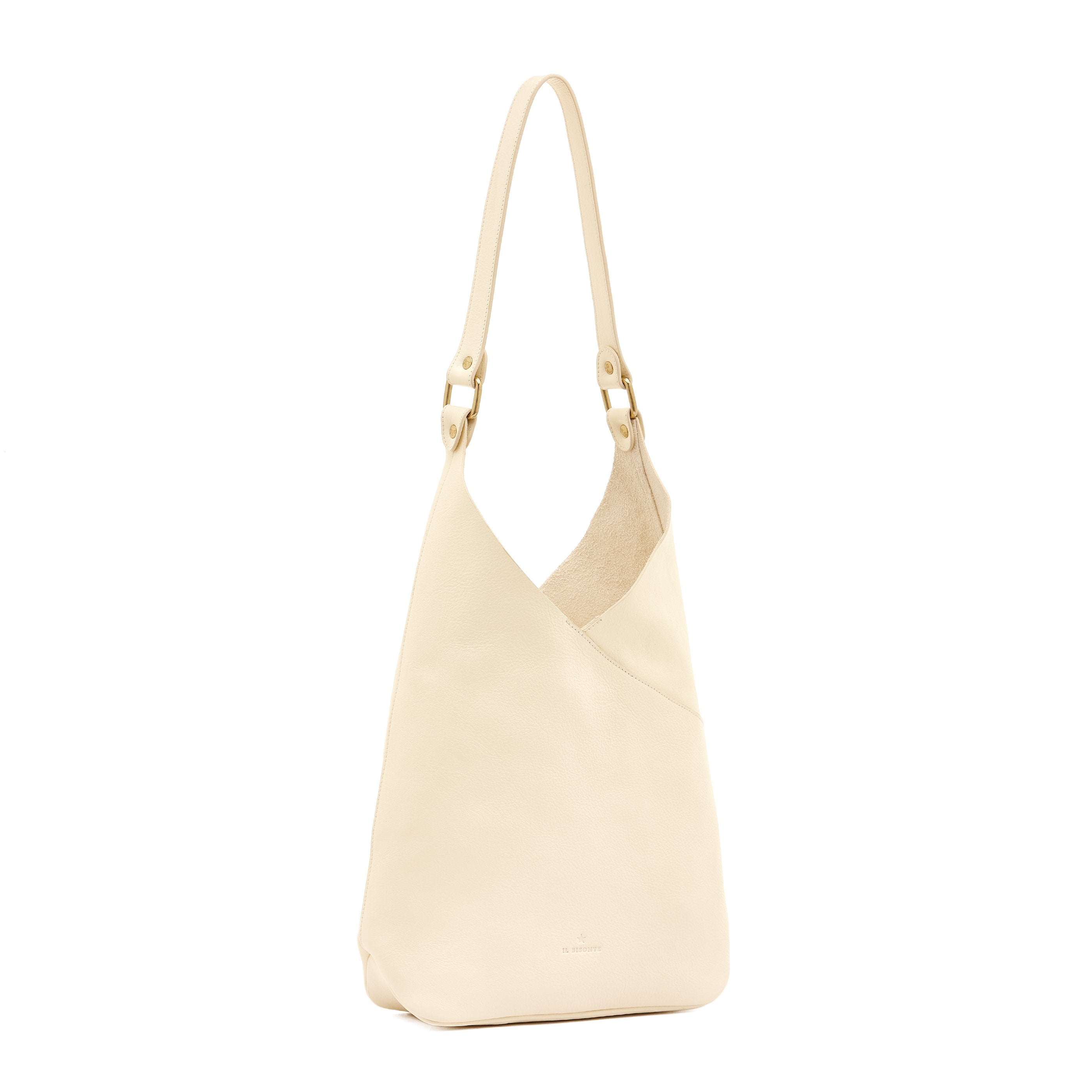 Il Bisonte Malibu Schultertasche Vollleder Latte