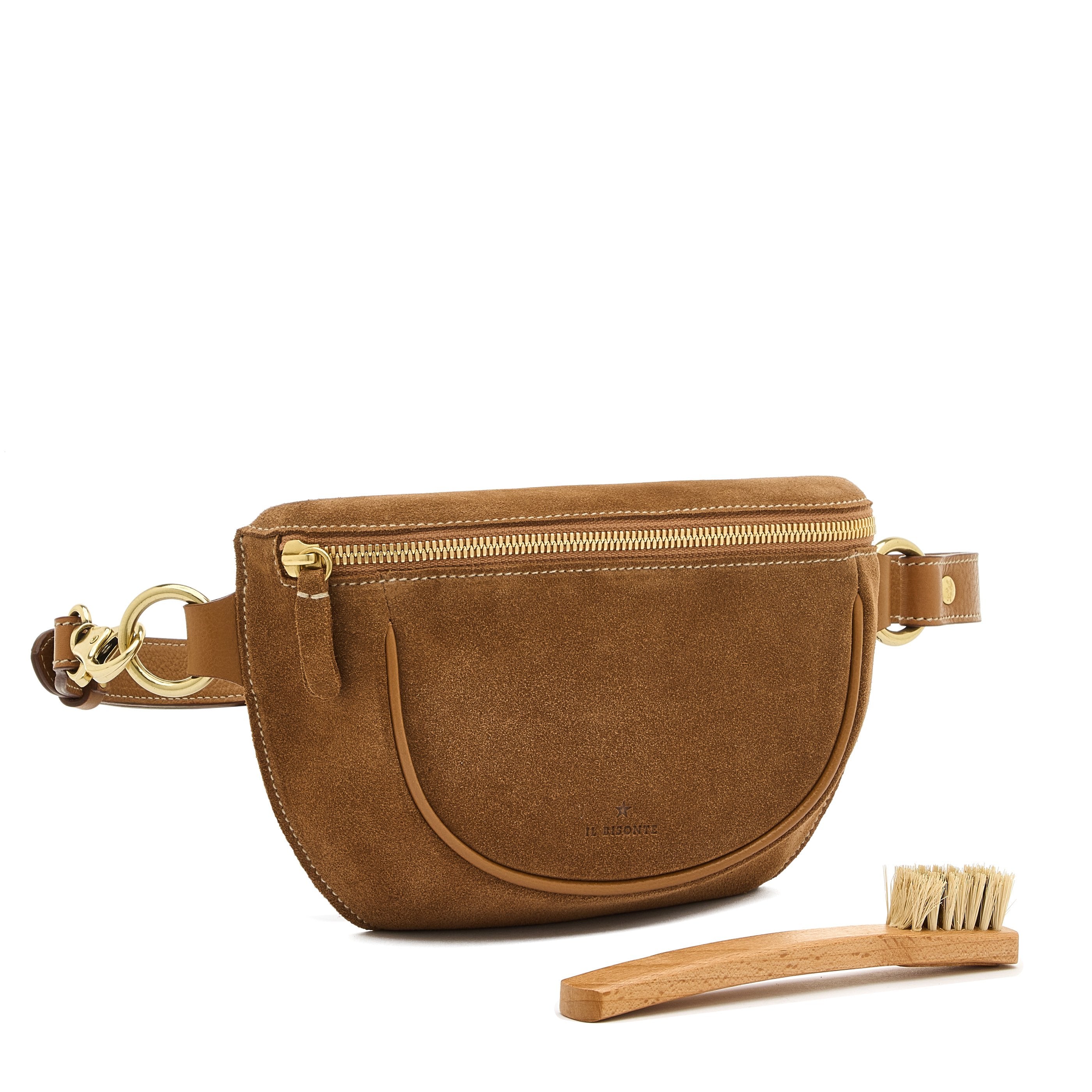 Il Bisonte Oliveta Gürteltasche Gianduia Suede