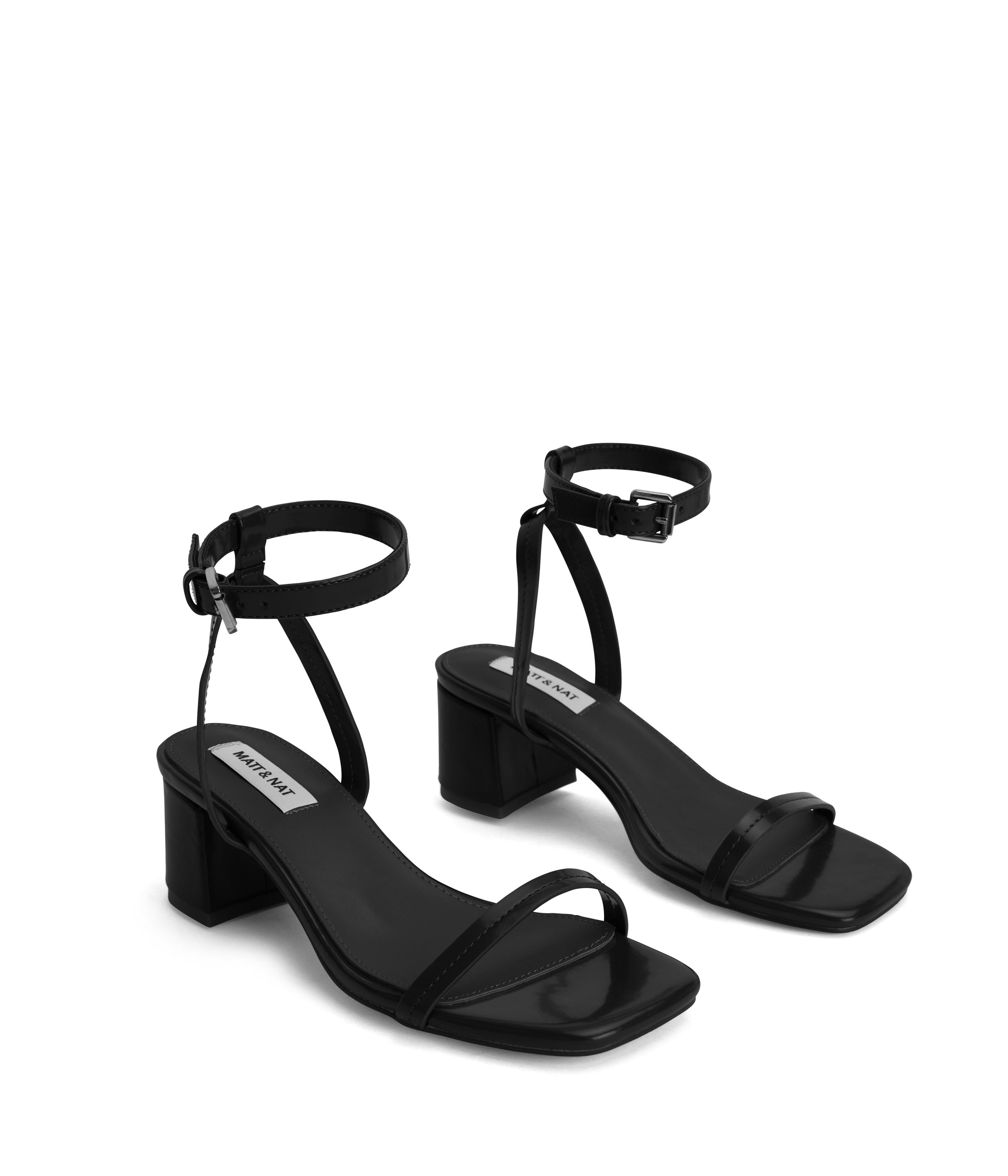 Matt & Nat Fior Sandalen Schwarz Blockabsatz Gr 38