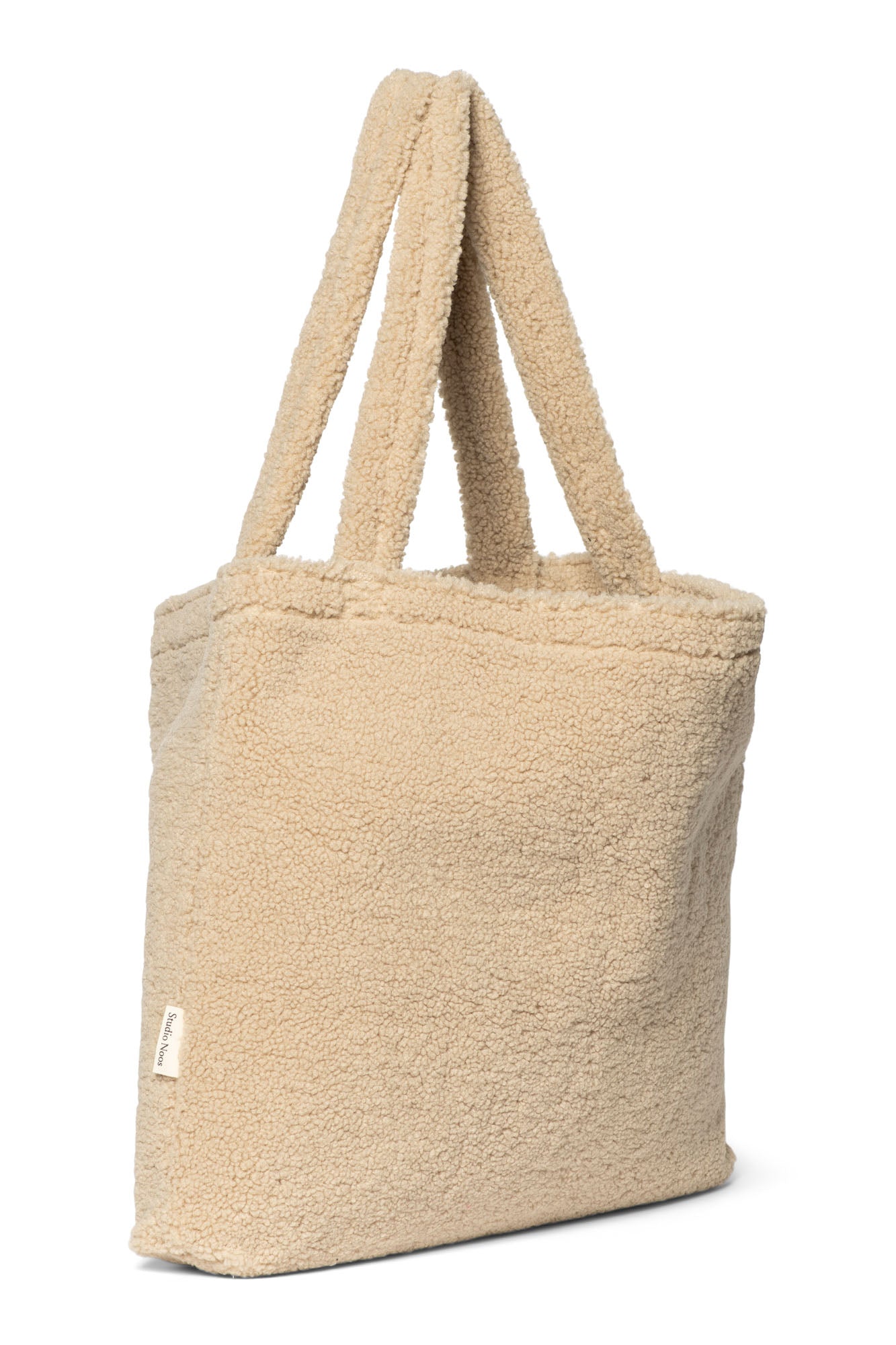 Studio Noos Teddy Mom Bag Shopper Ecru Plüsch