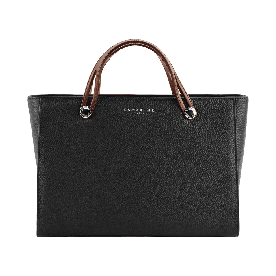 Lamarthe Fidèle Handtasche Schwarz Vollleder