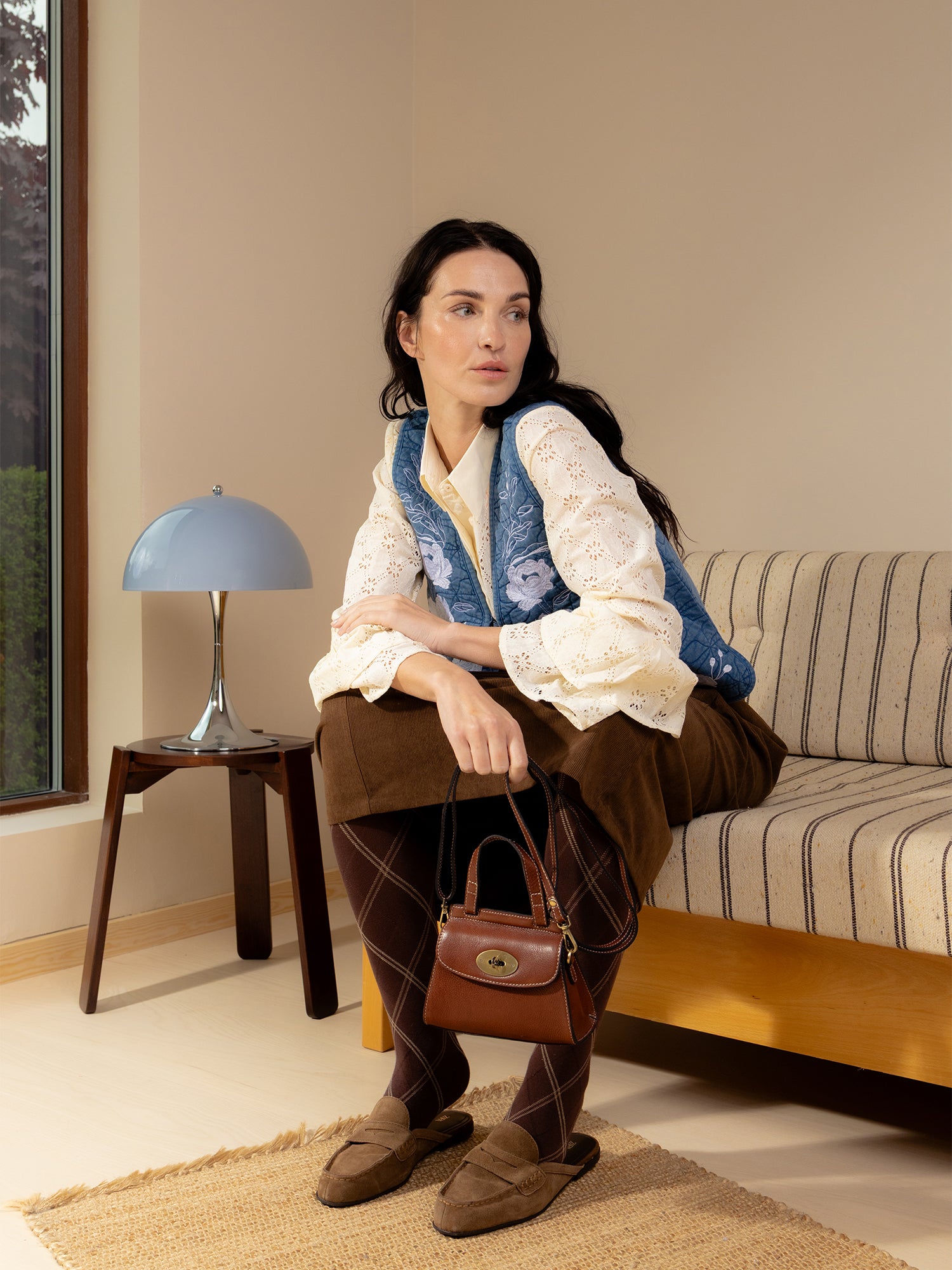 RE:DESIGNED Saya Small 6654 Umhängetasche Cognac