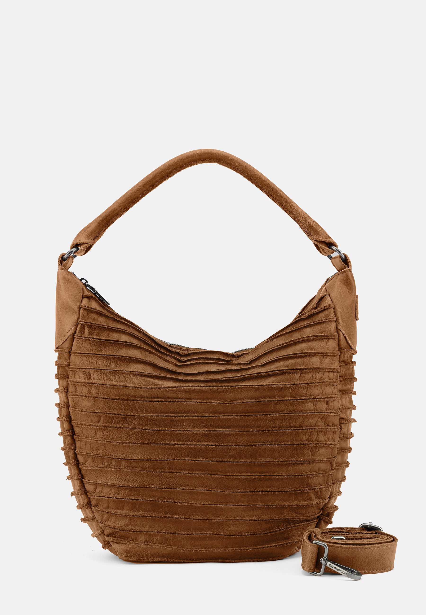 FREDsBRUDER Riffeltier S Shopper braun gewachstes Leder