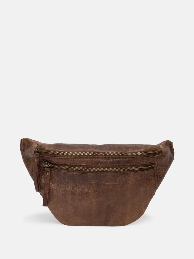 RE:DESIGNED Faust Urban Bauchtasche Woodsmoke Vollleder