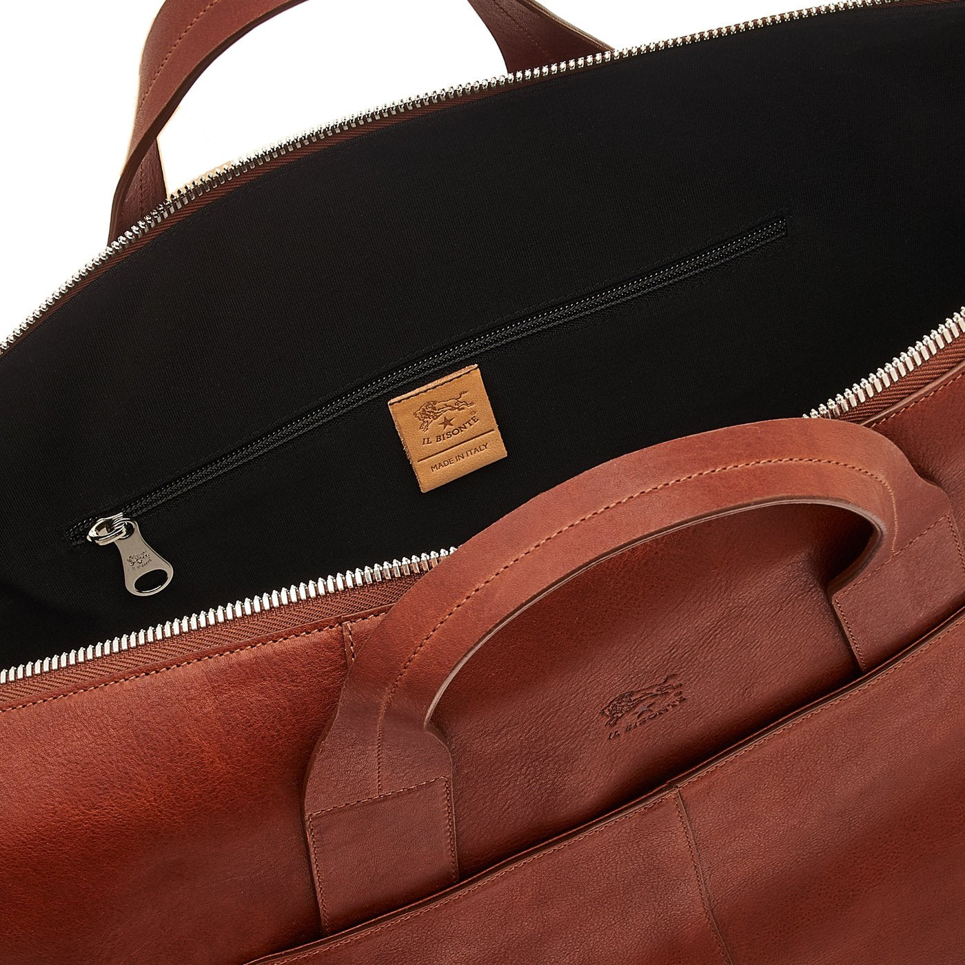 Il Bisonte Galileo Reisetasche Sepia Rindsleder vintage