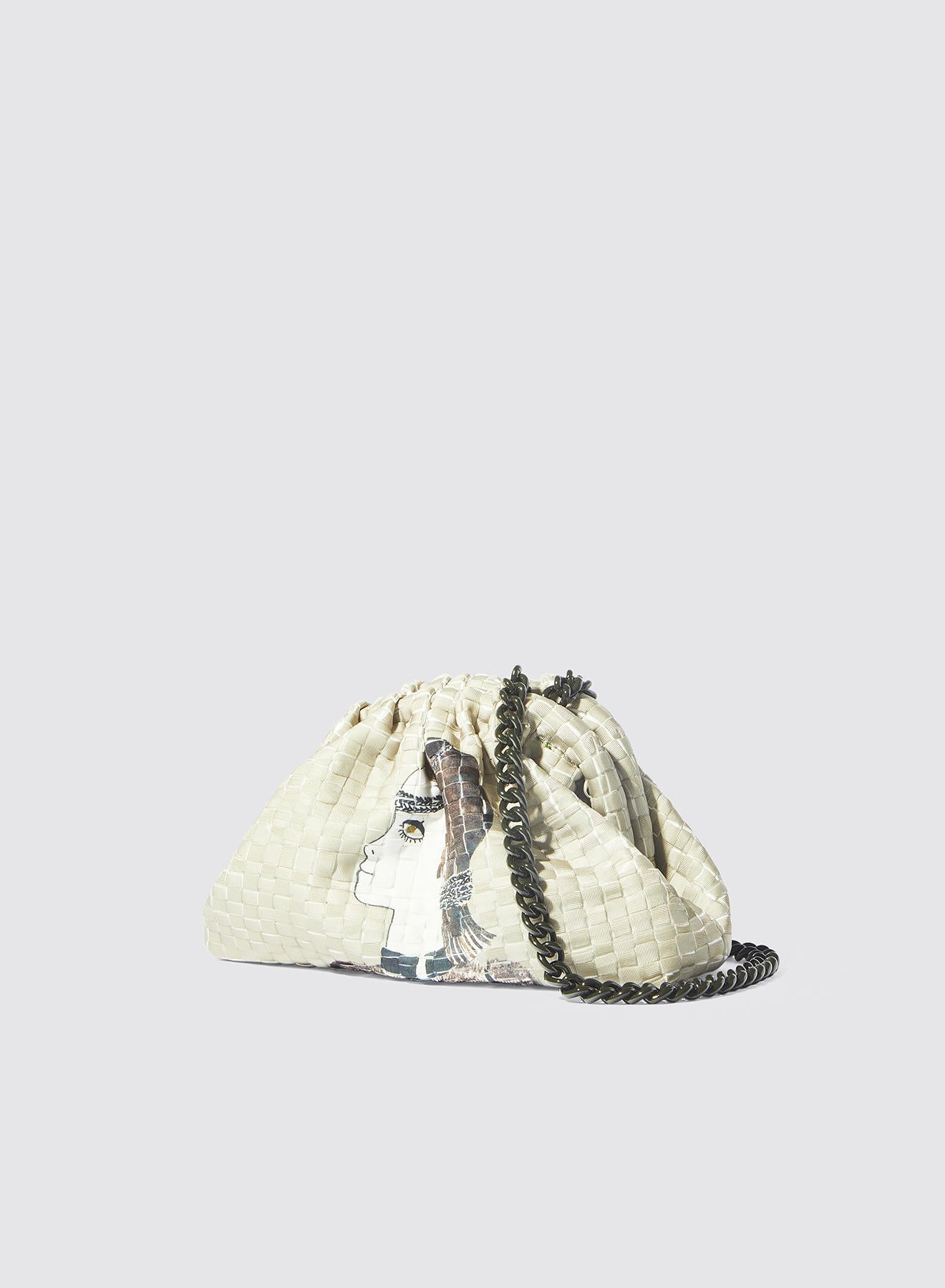 Maria la Rosa Ophelie Mini Game Clutch Salvia gewebt