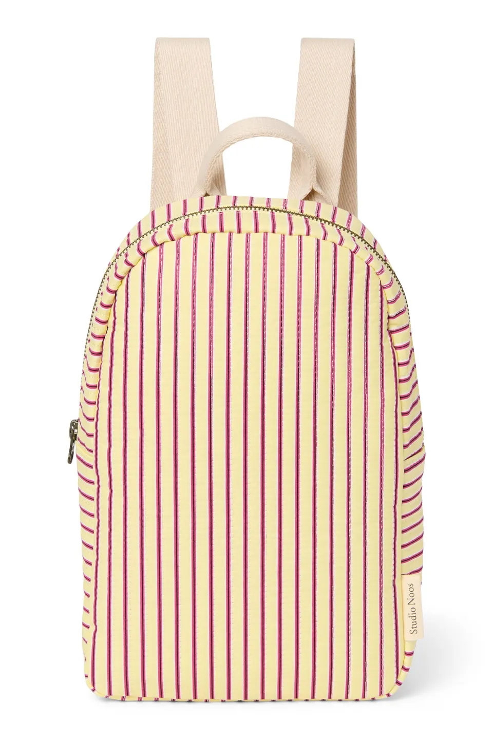 Studio Noos Poplin Striped Mini Rucksack Butter Yellow für Kinder