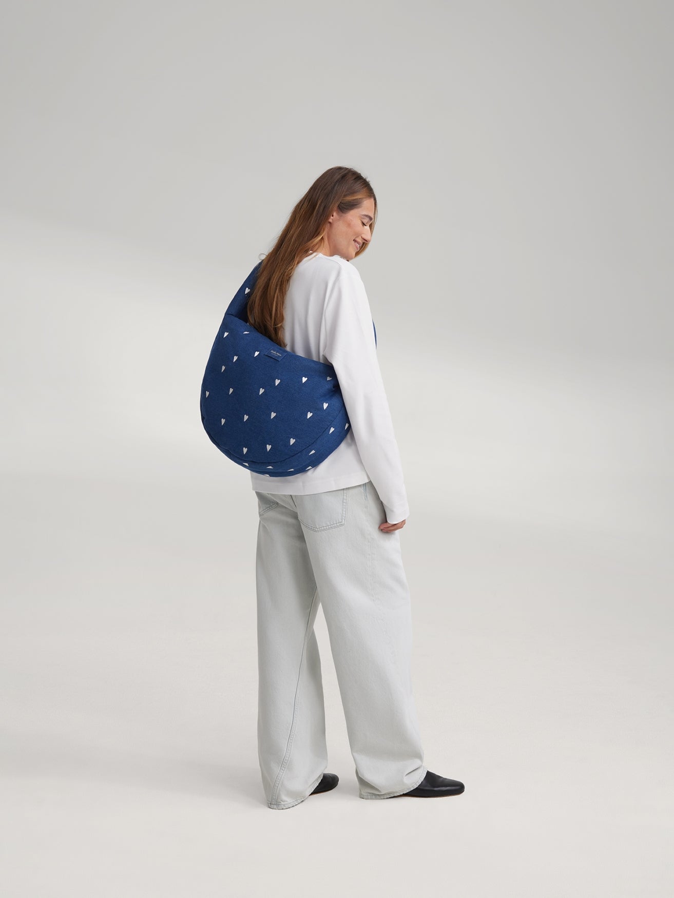 Studio Noos Denim Umhängetasche dunkelblau Hearts