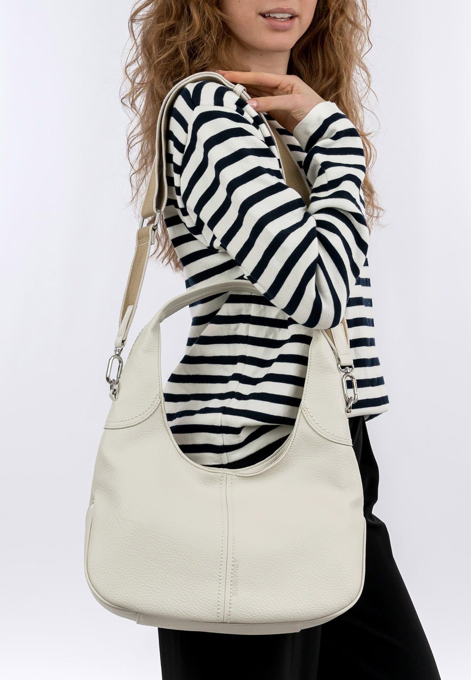 SURI FREY Nessy Shoulderbag L Umhängetasche Beige geräumig