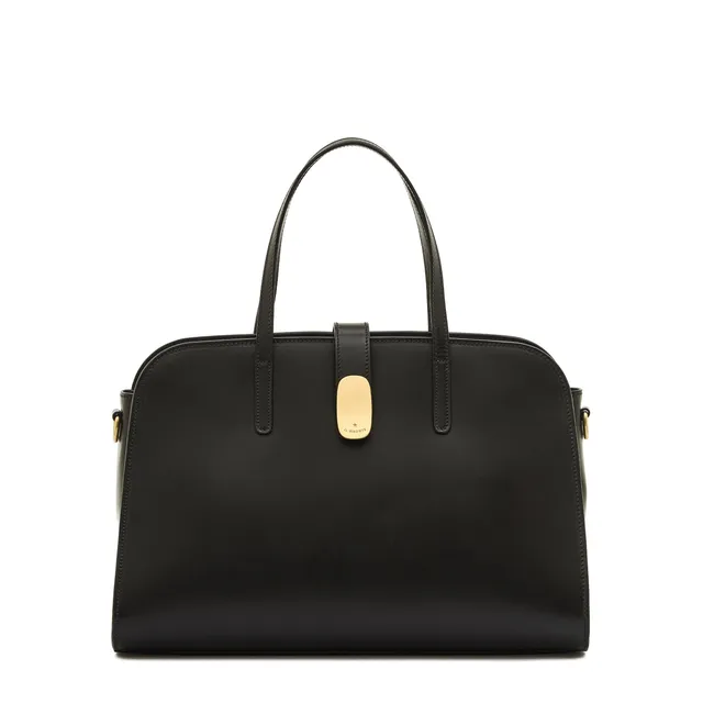 Il Bisonte Atelier Handtasche Schwarz Vollleder