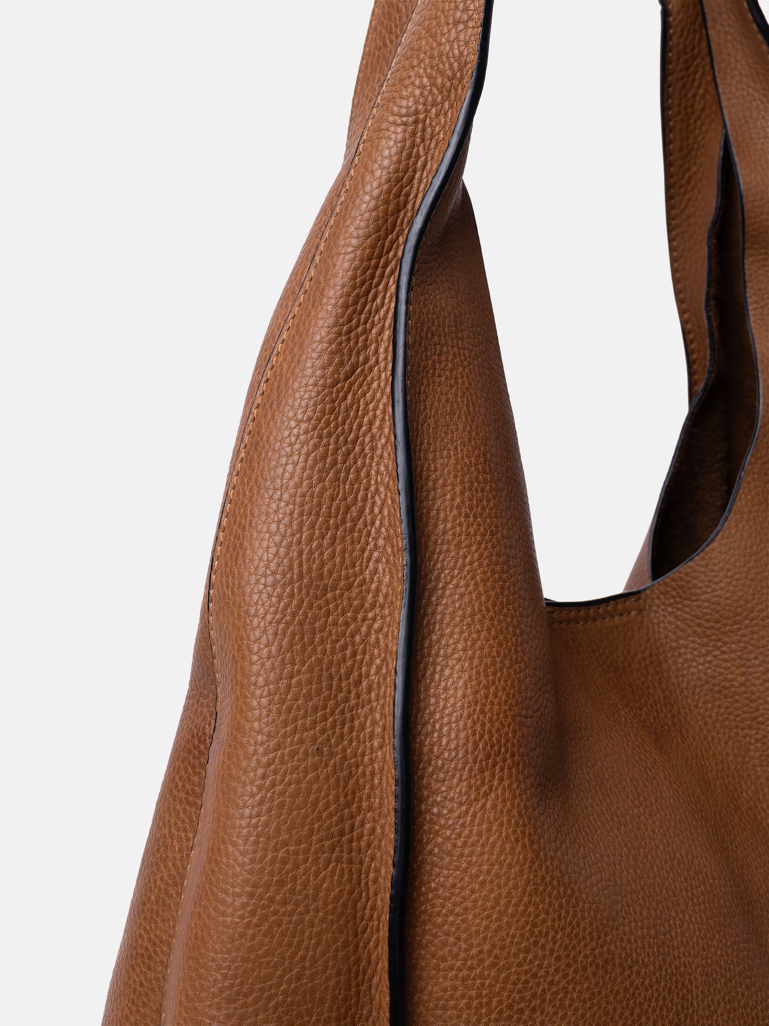 RE:DESIGNED Siv Big Schultertasche Tan Vollleder